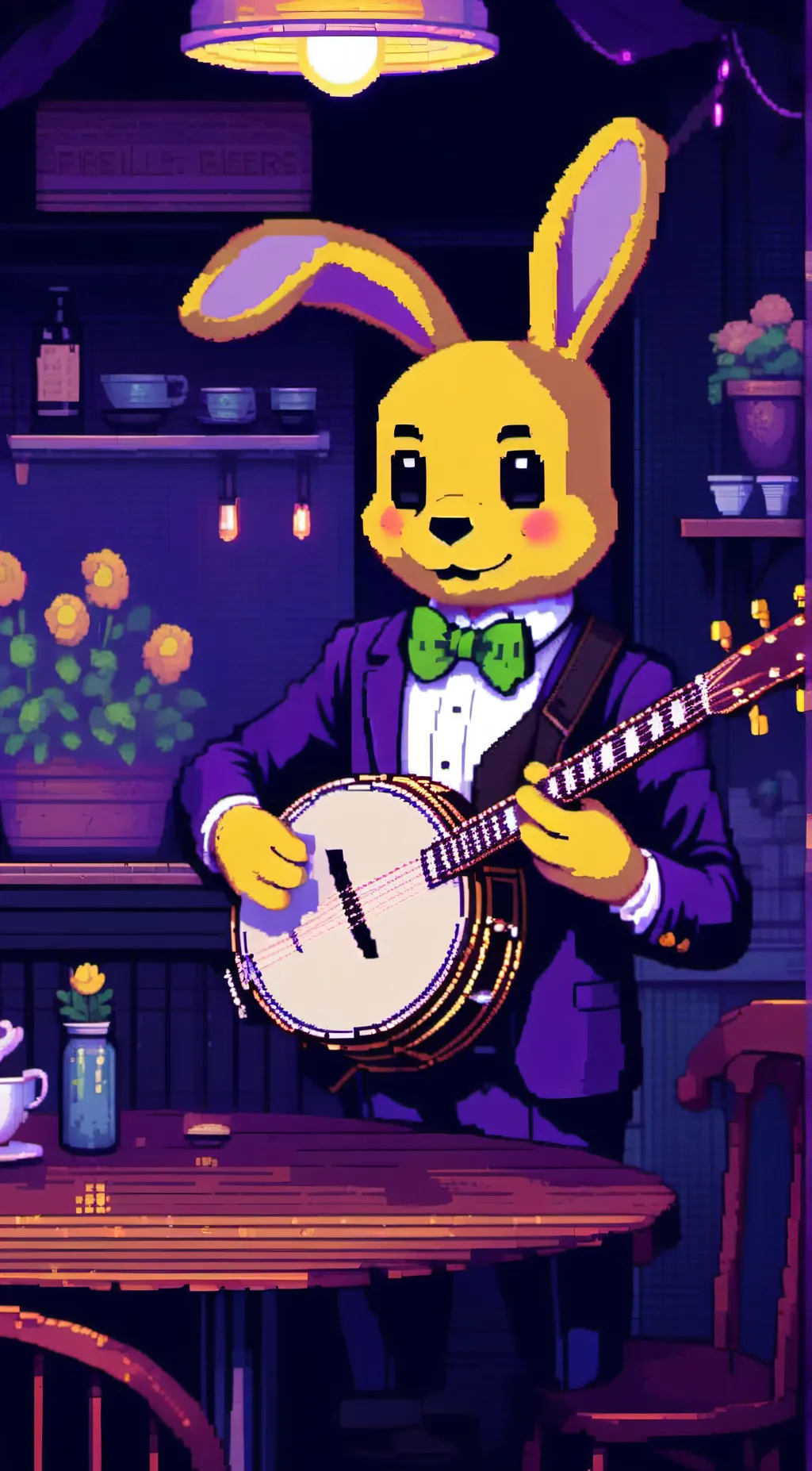 ai character: Springbonnie background