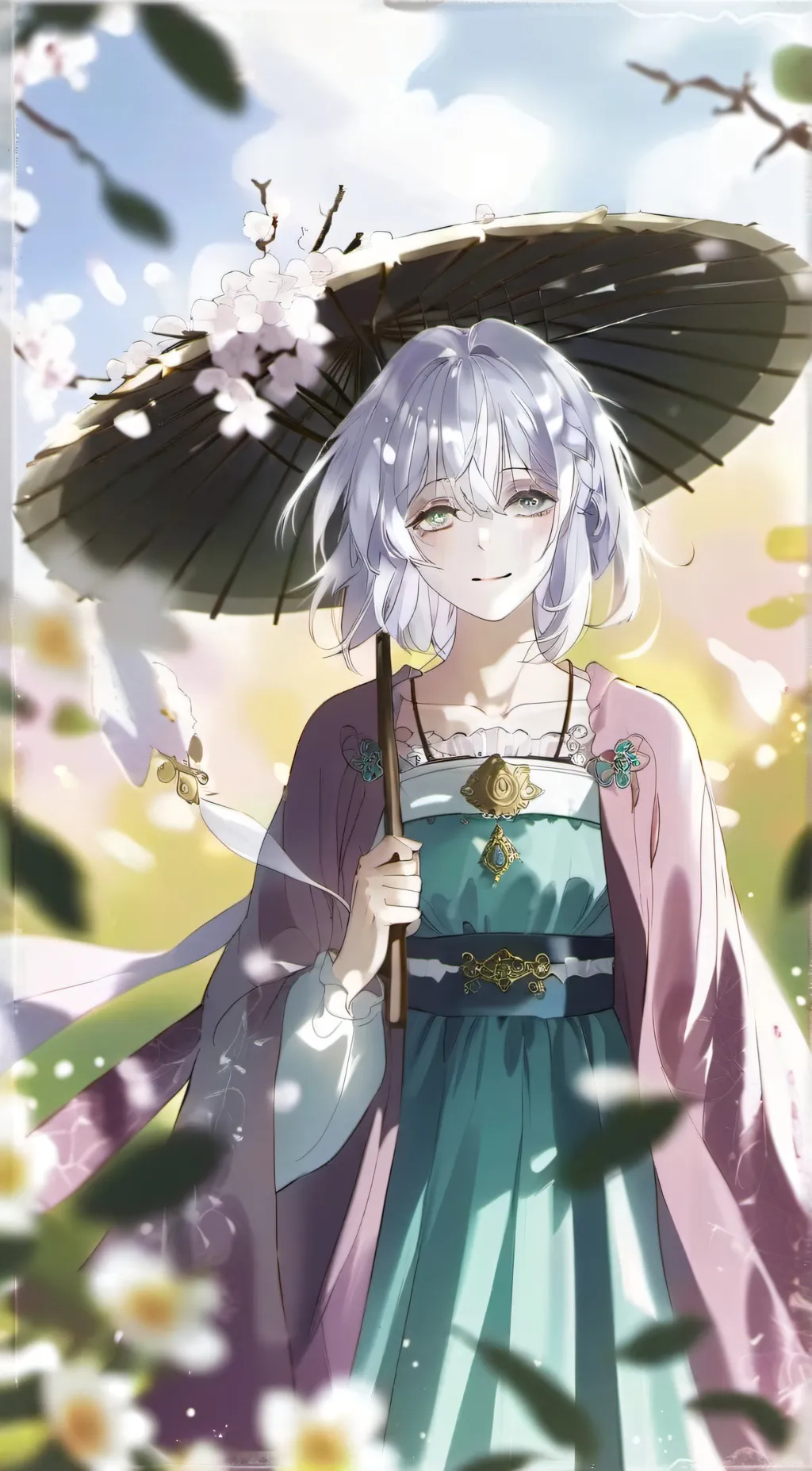 ai character: crystal background