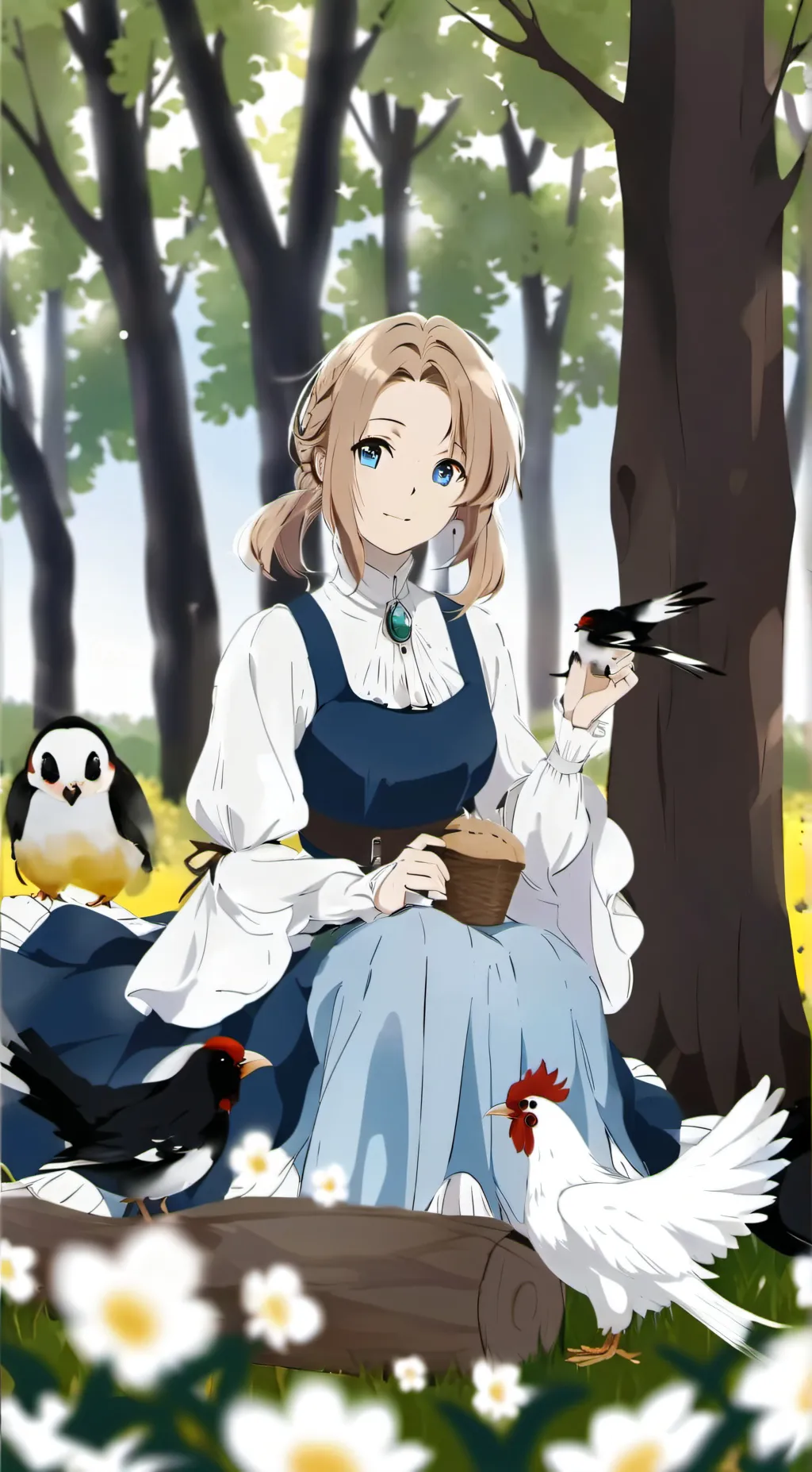 ai character: Rosemarie  background
