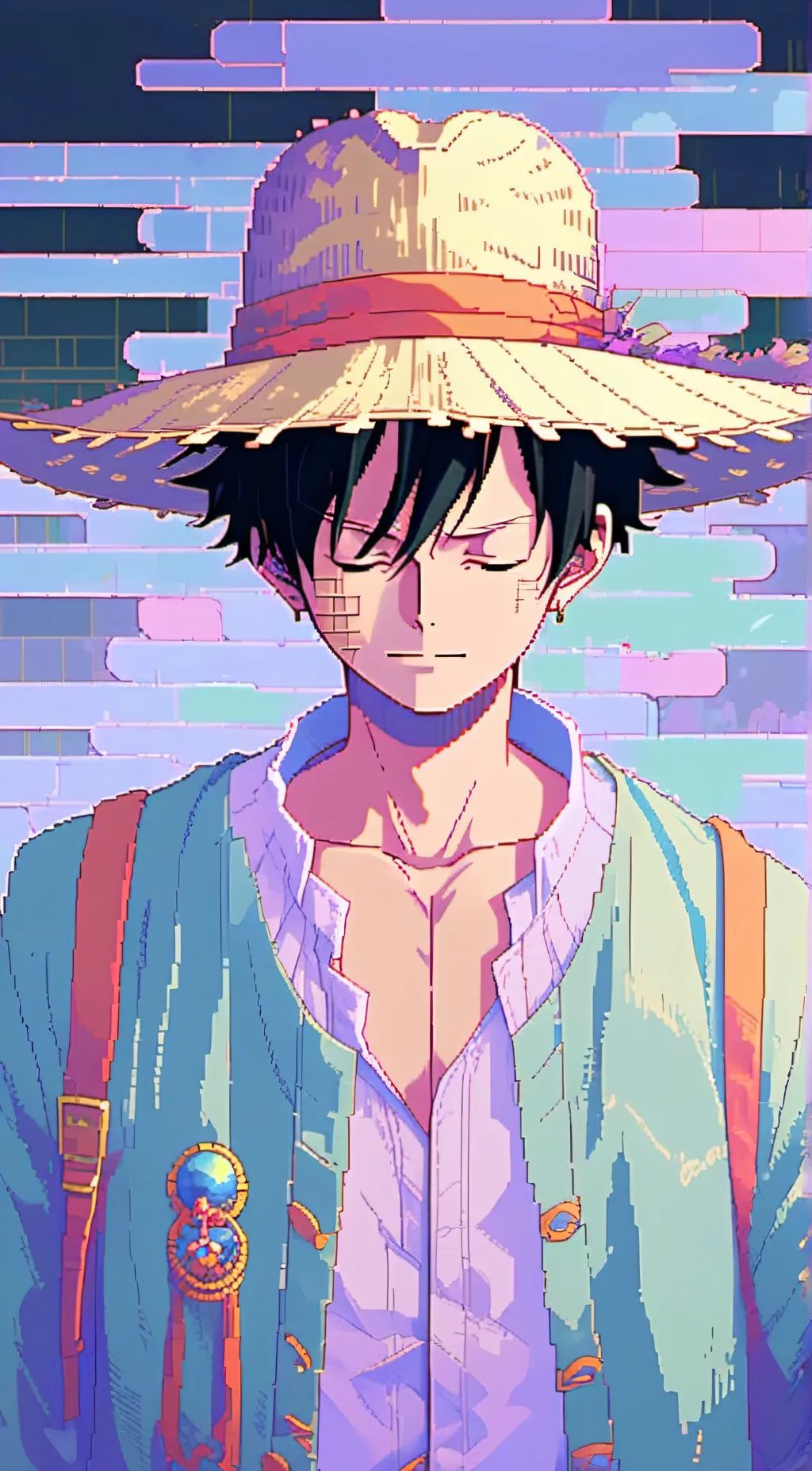 ai character: Luffy & his crew background