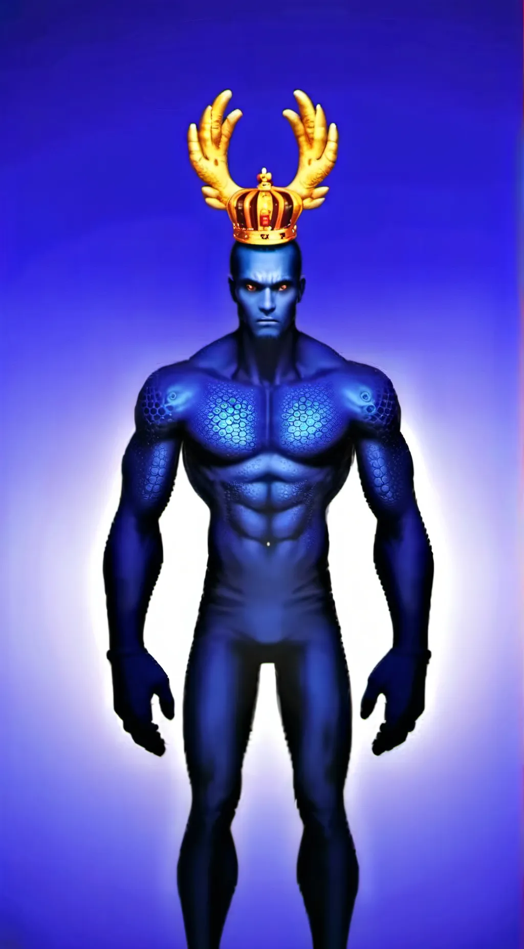 ai character: Mutant Blue background
