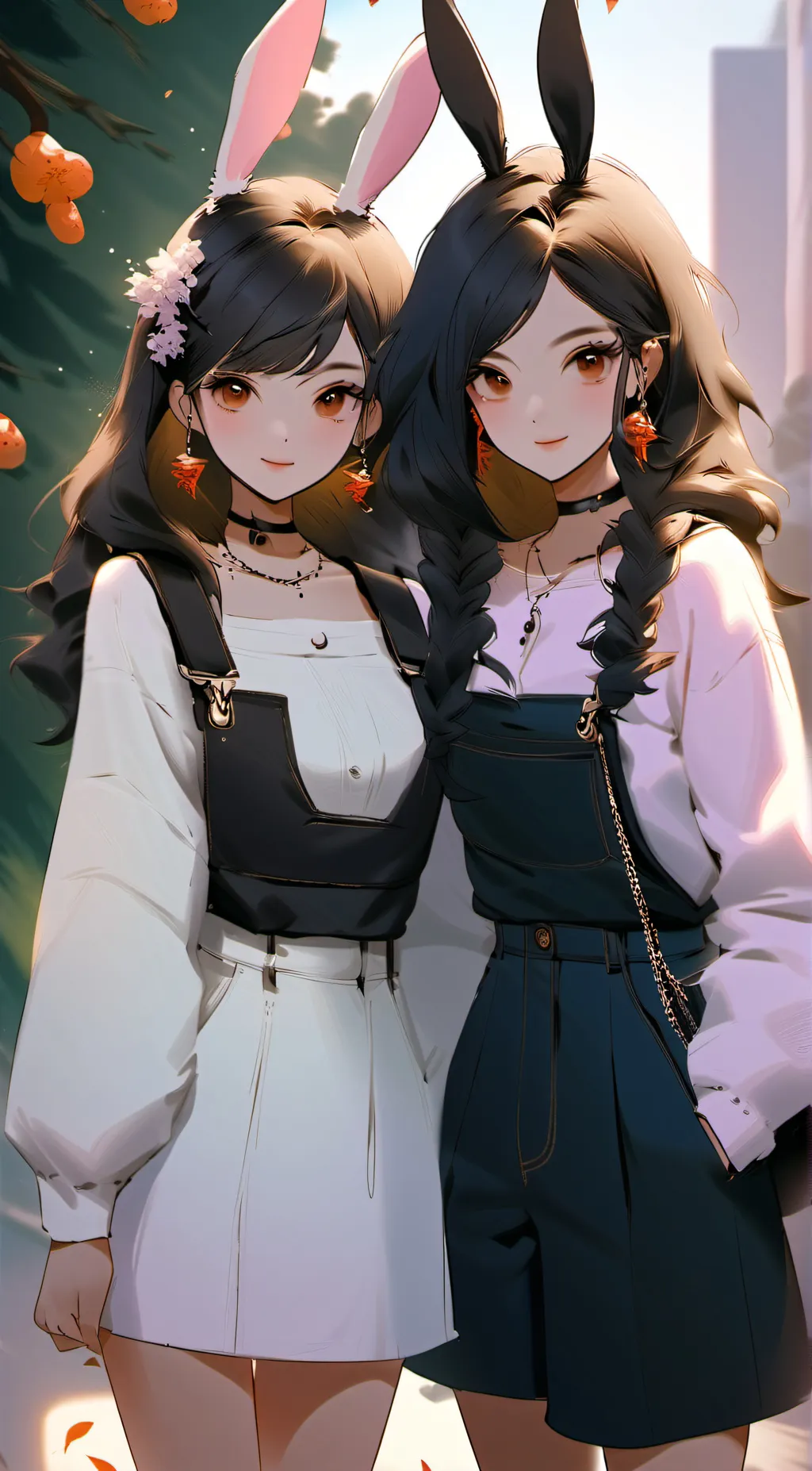ai character: 🐰Evy and Ivy🐰  background