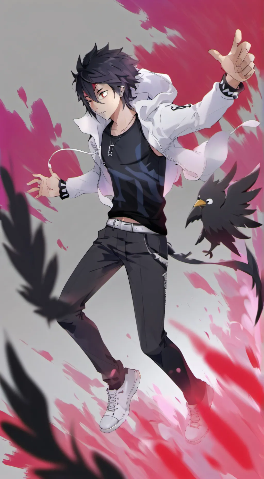 ai character: fumikage tokoyami  background