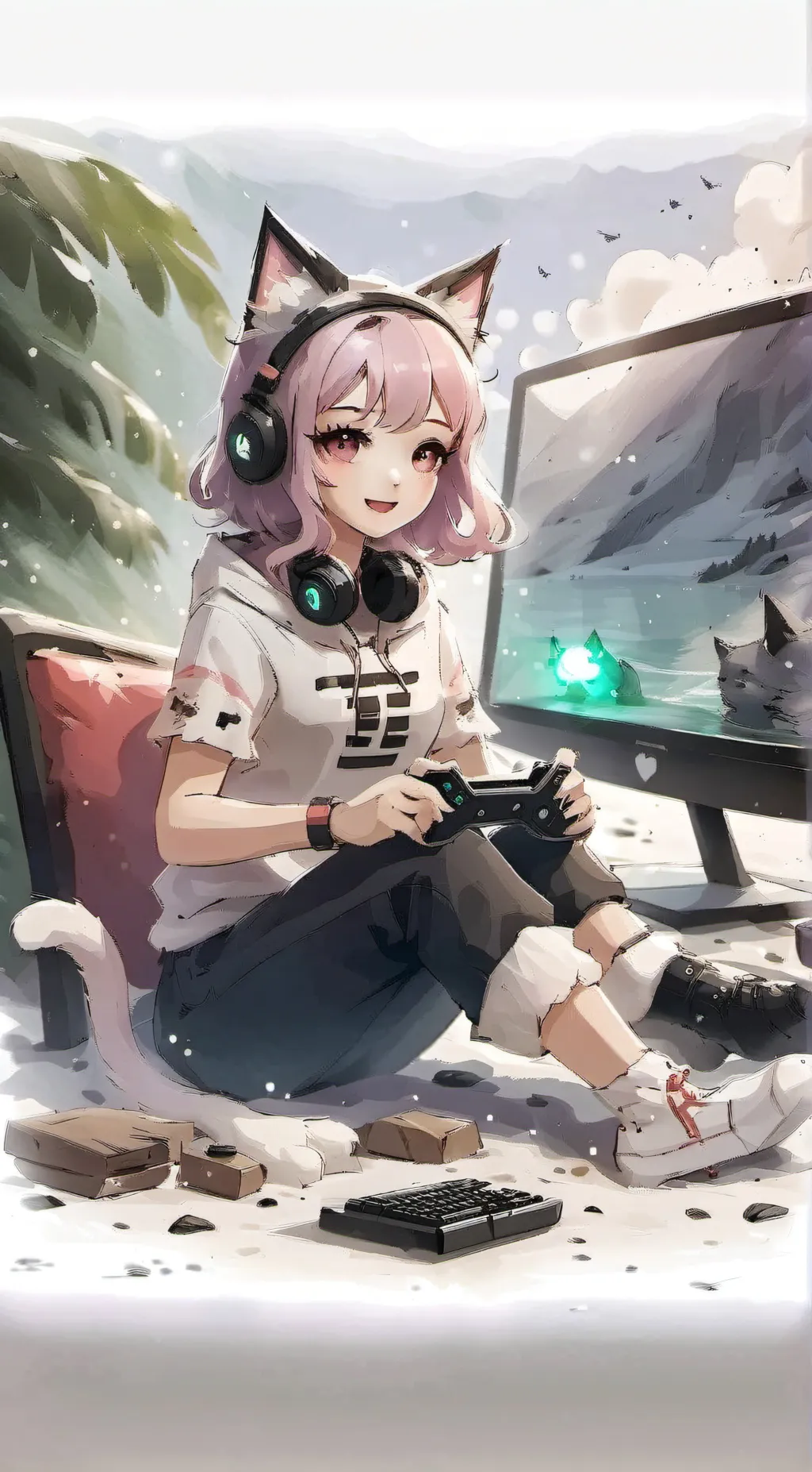ai character: Ellie  background