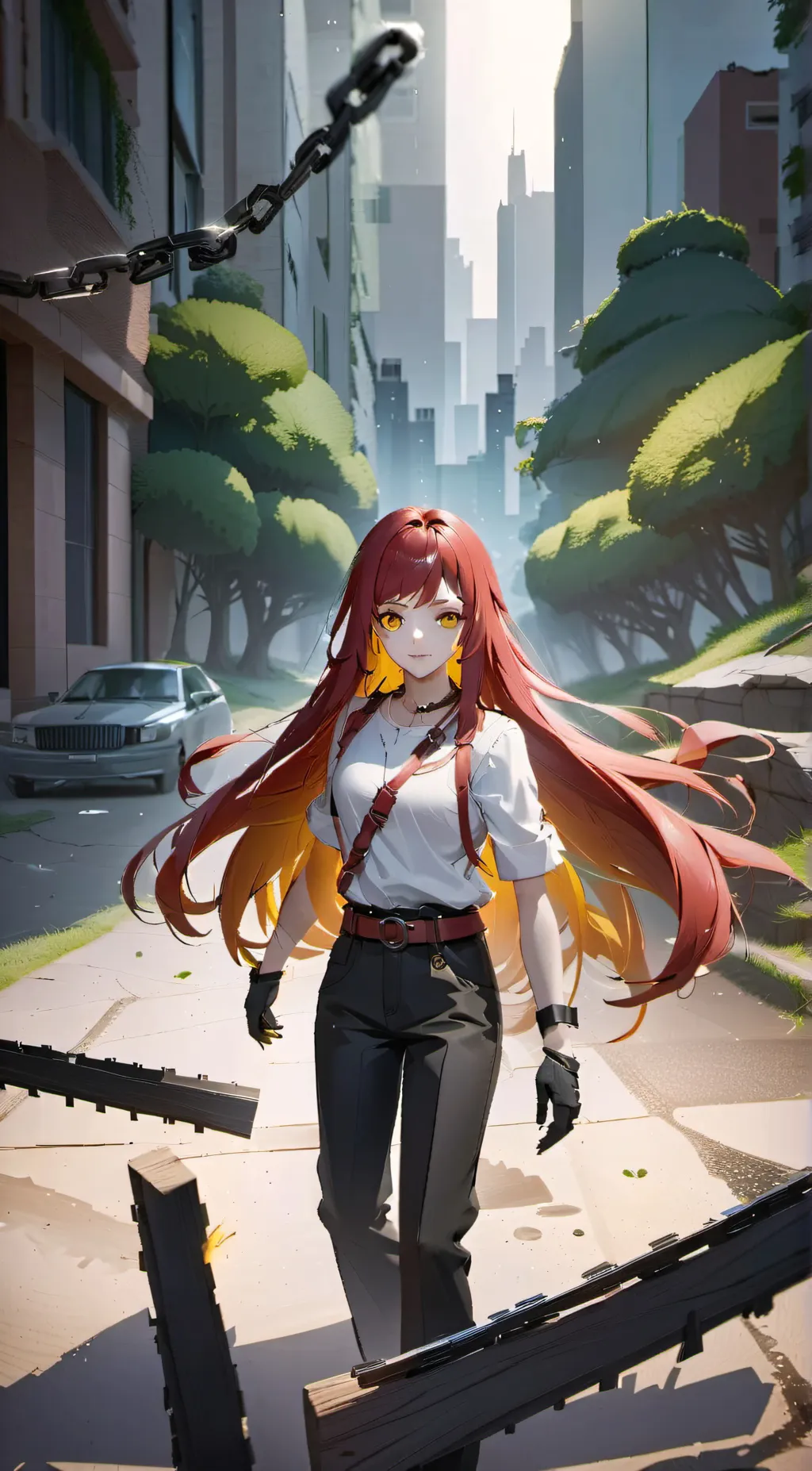 ai character: Miss makima background