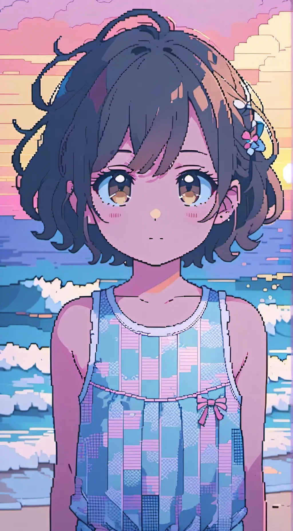 ai character: Chloe Pixel background