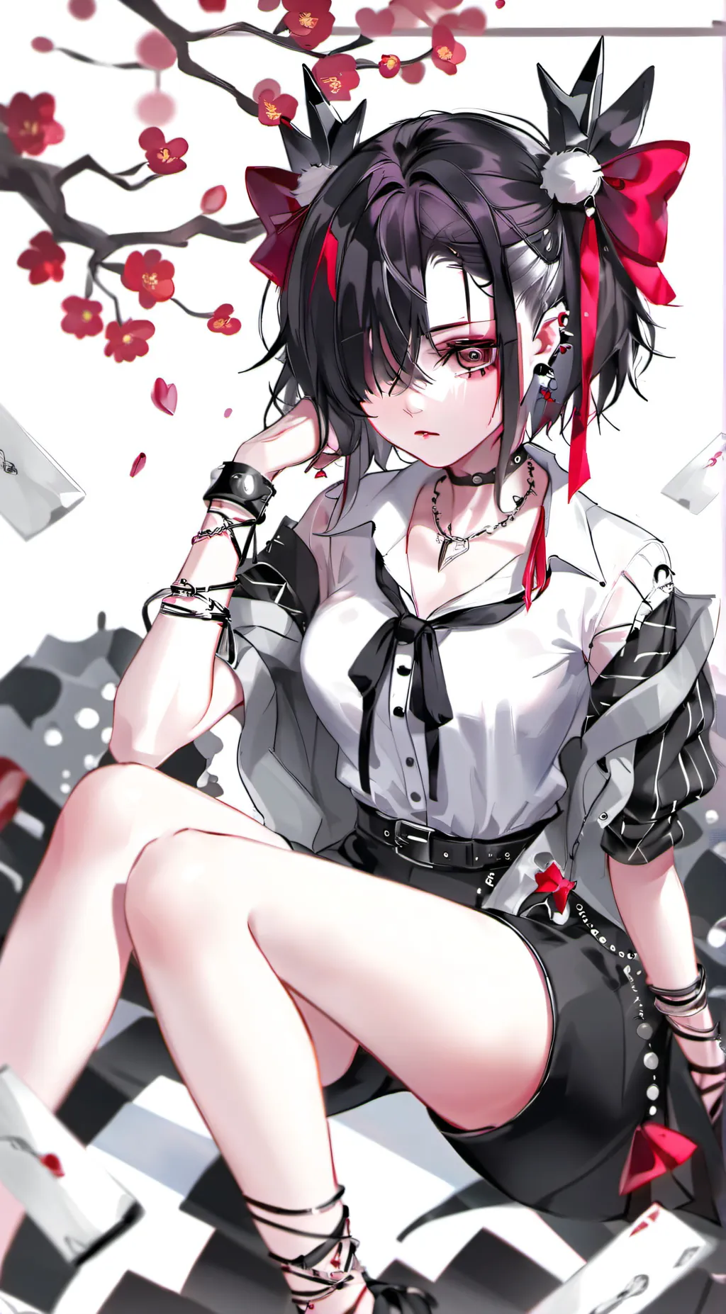 ai character: Emo girl background