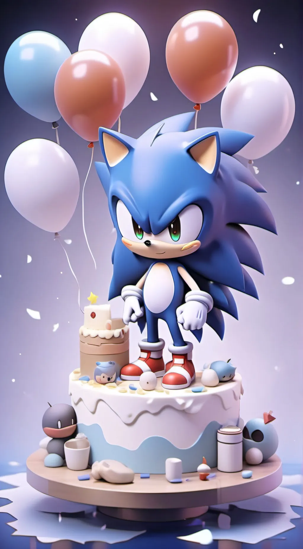 ai character: Sonic’s birthday background