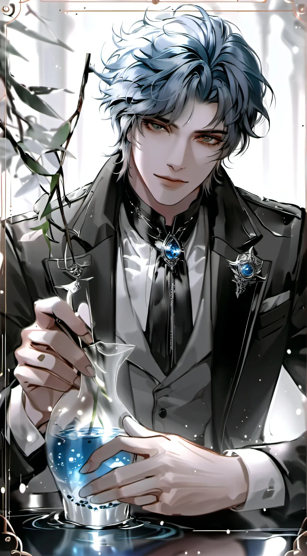 ai character: ♒ Aquarius (M) background