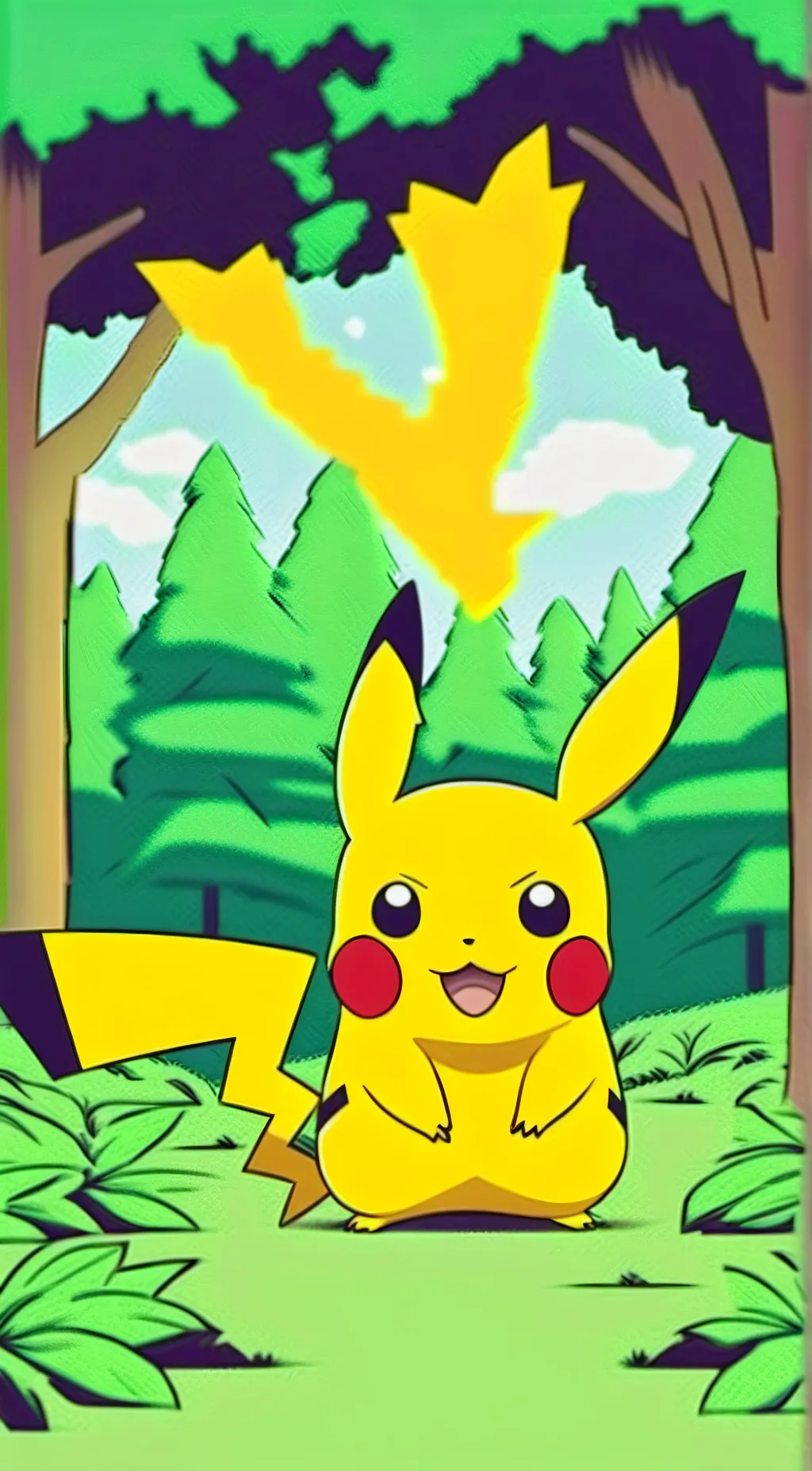 ai character: Pikachu ⚡ background