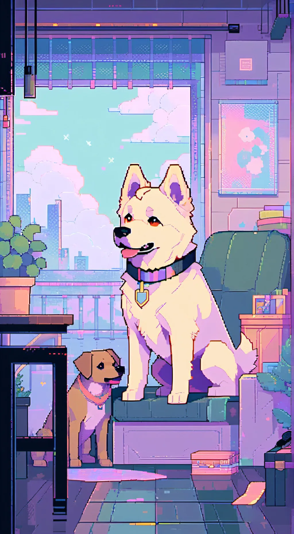 ai character: Dog Day  background