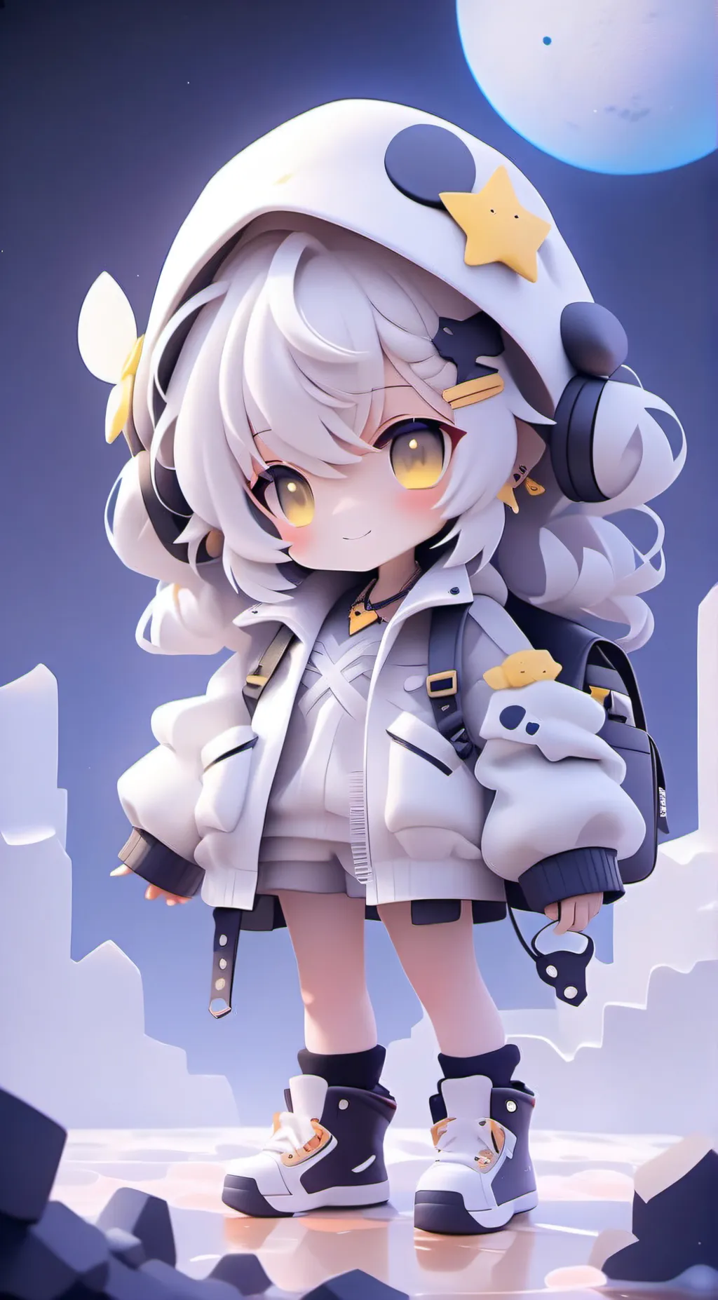 ai character: sun background