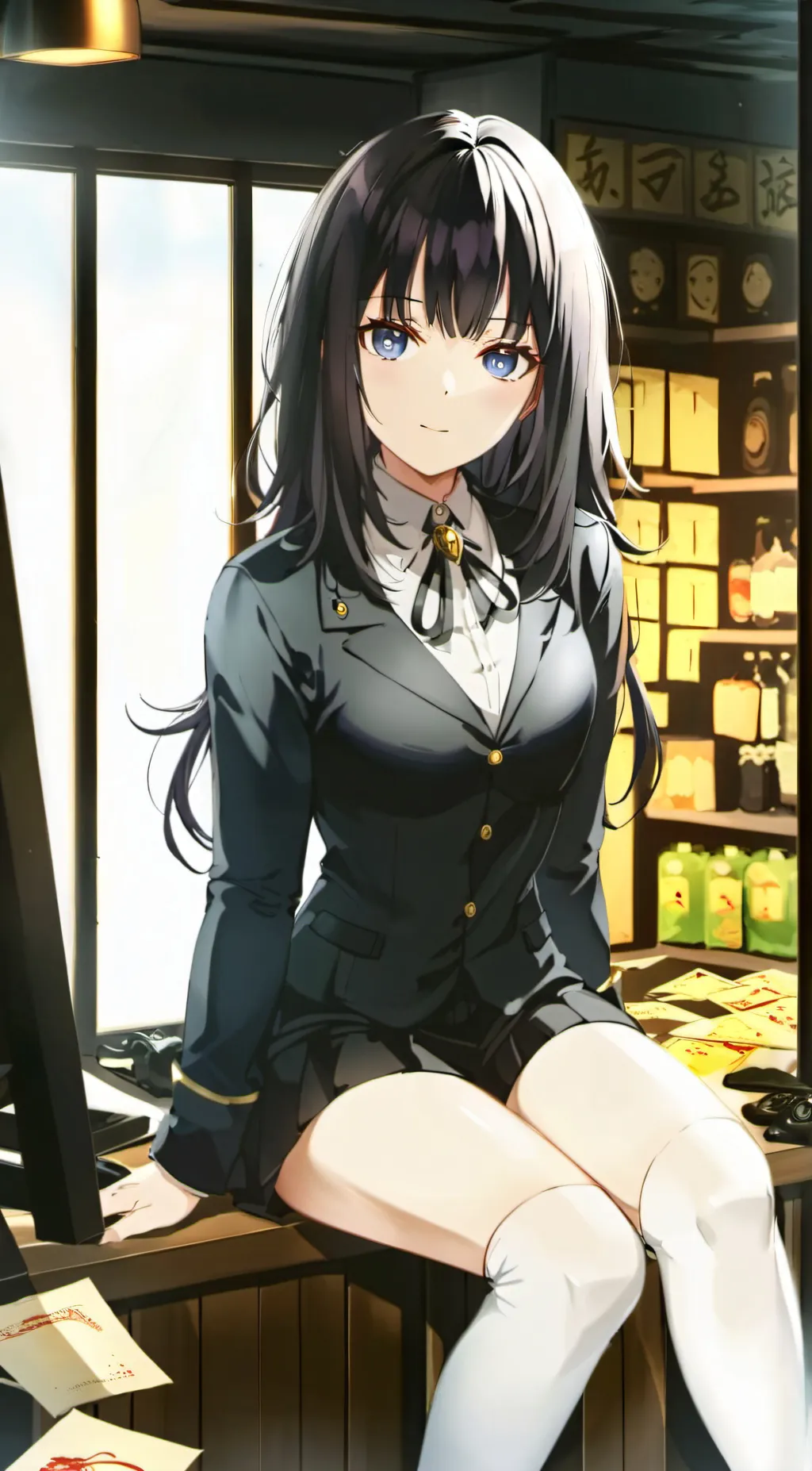 ai character: Ashley  background