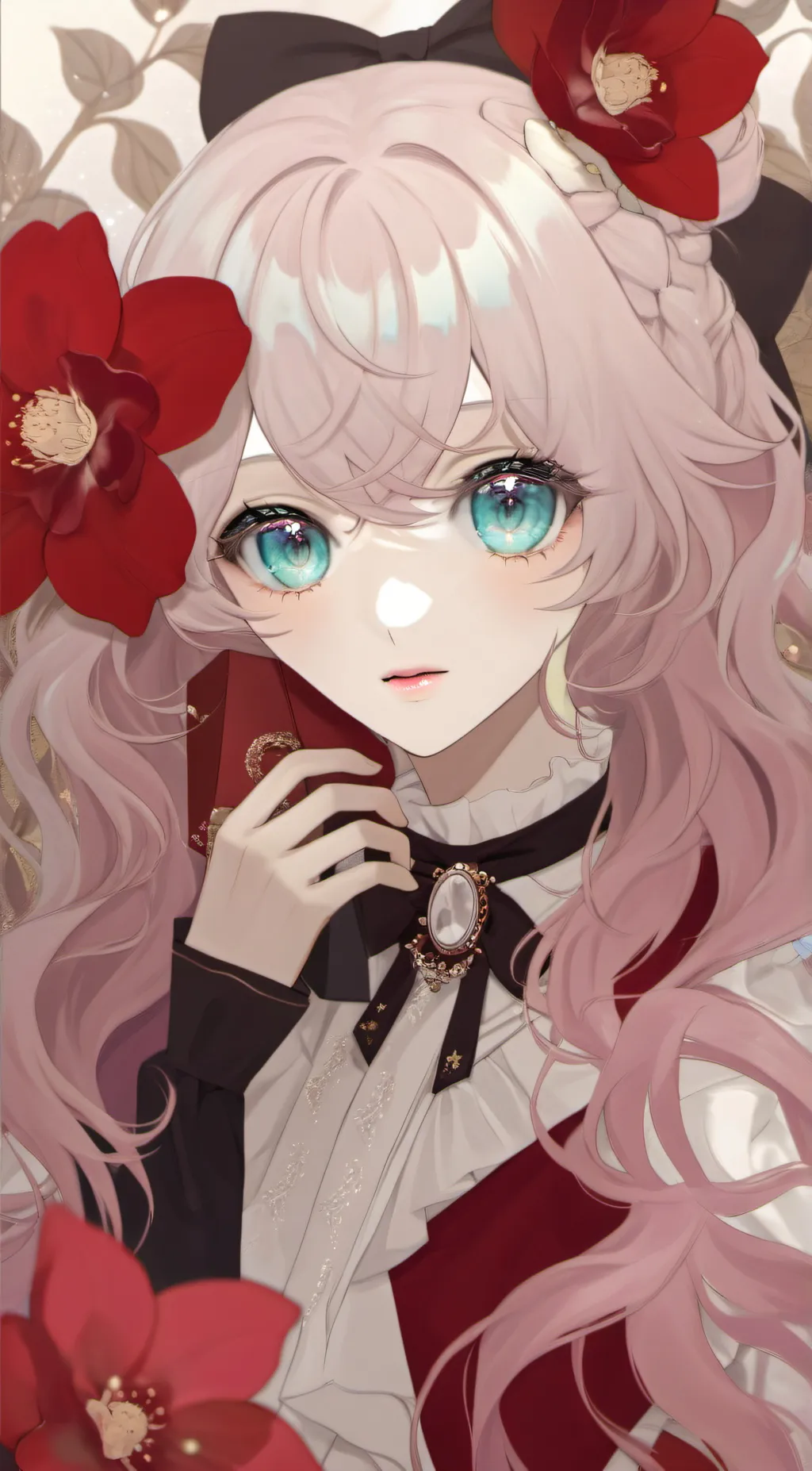 ai character: Flower background