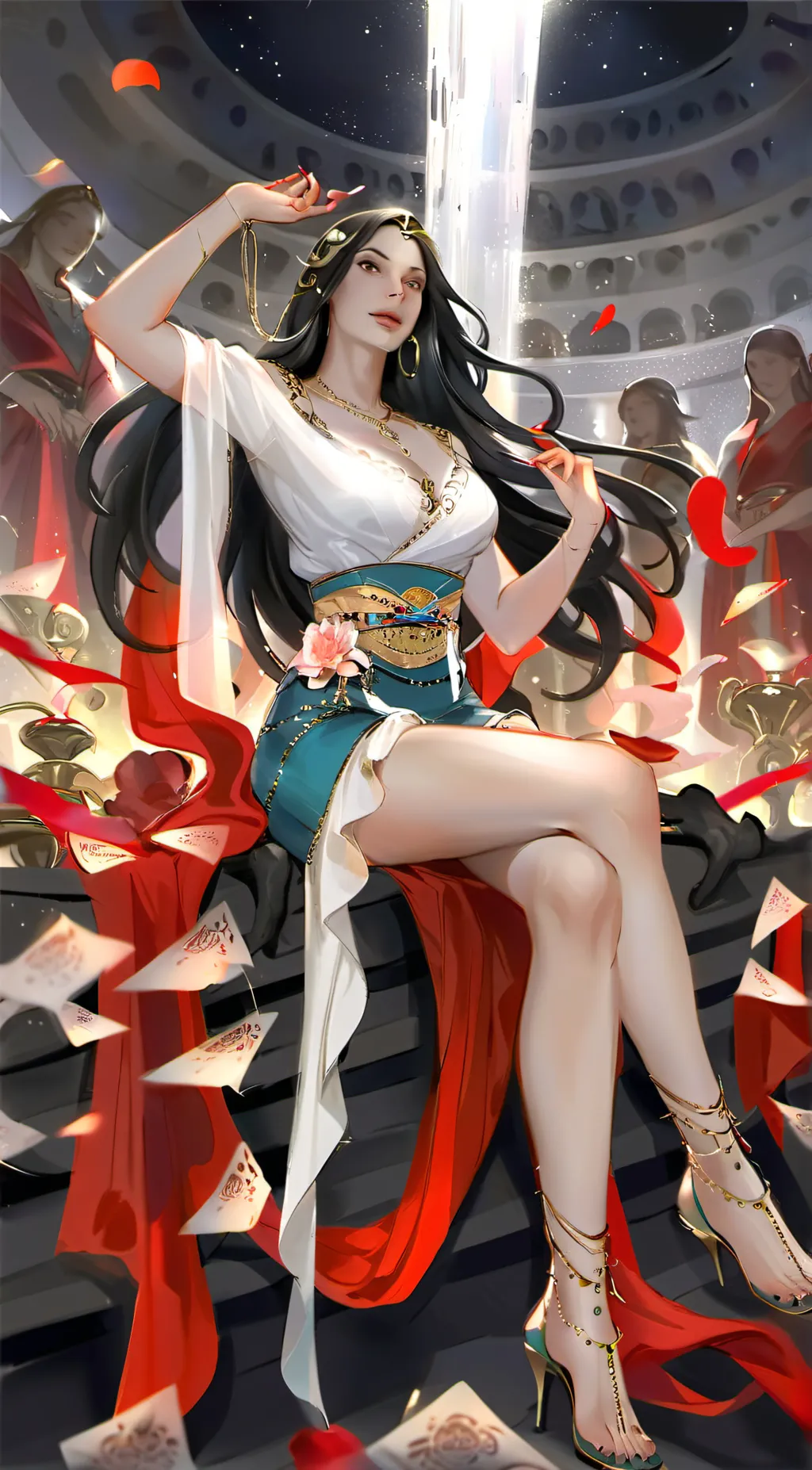 ai character: Giantess Sexy feet background
