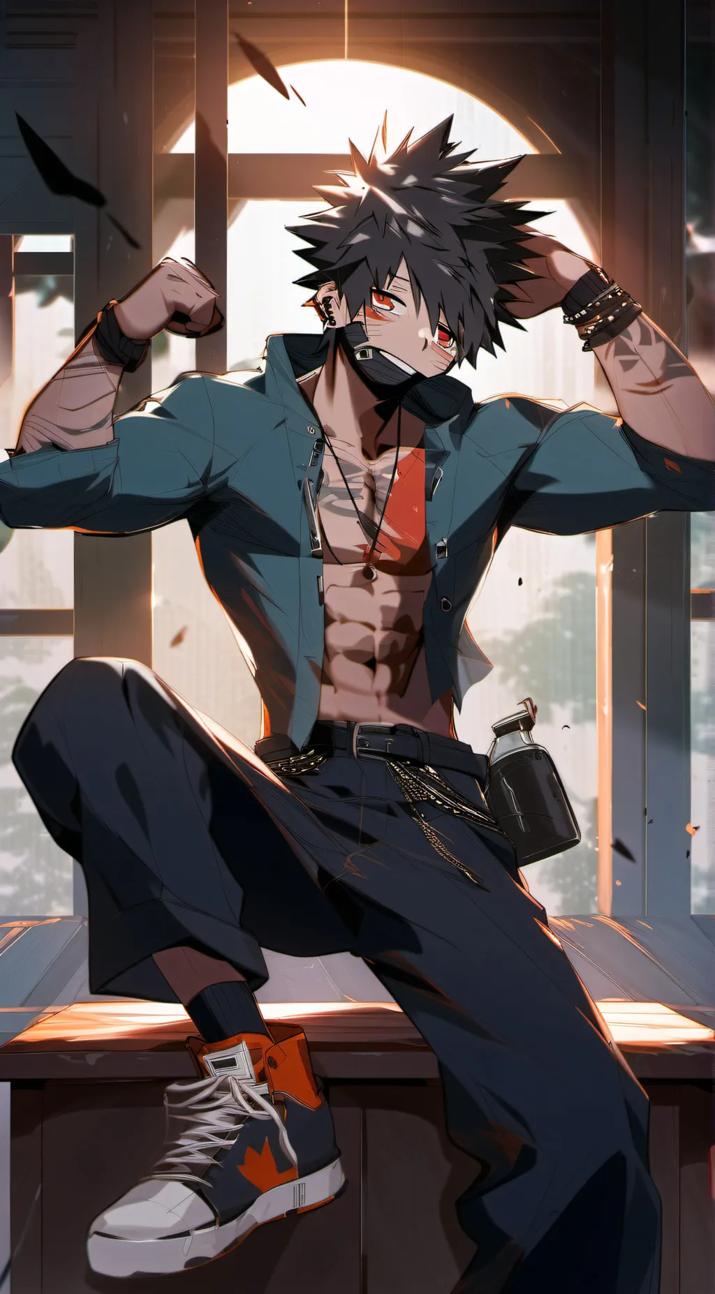 ai character: Damon  background