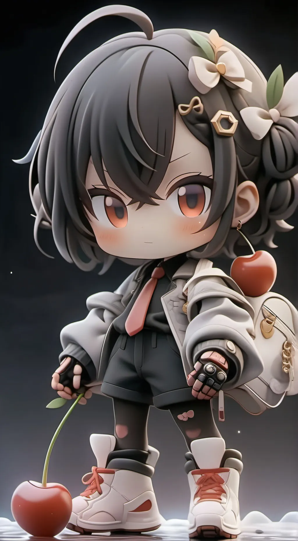 ai character: cherry background