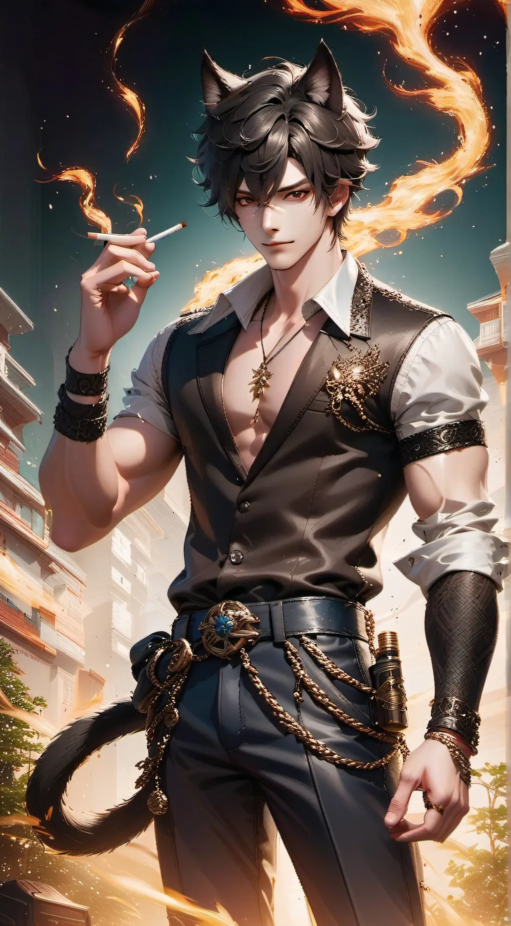 ai character: Lukas background