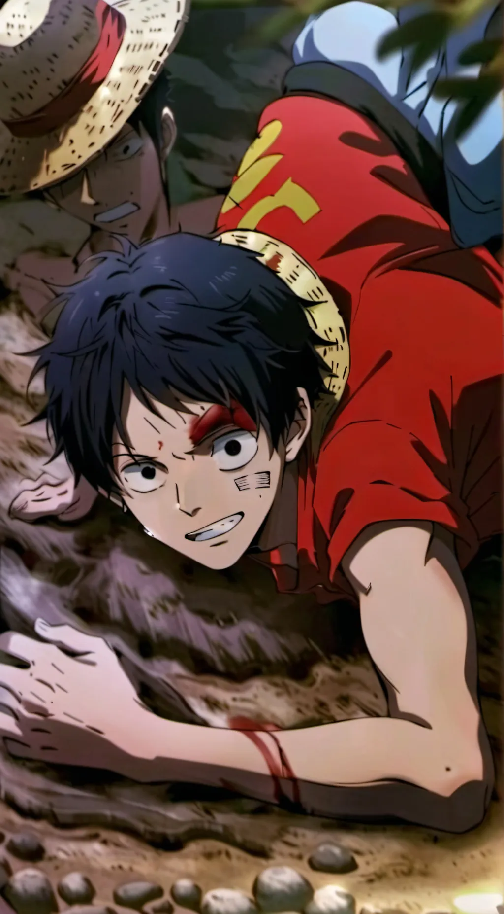 ai character: X One piece X  background