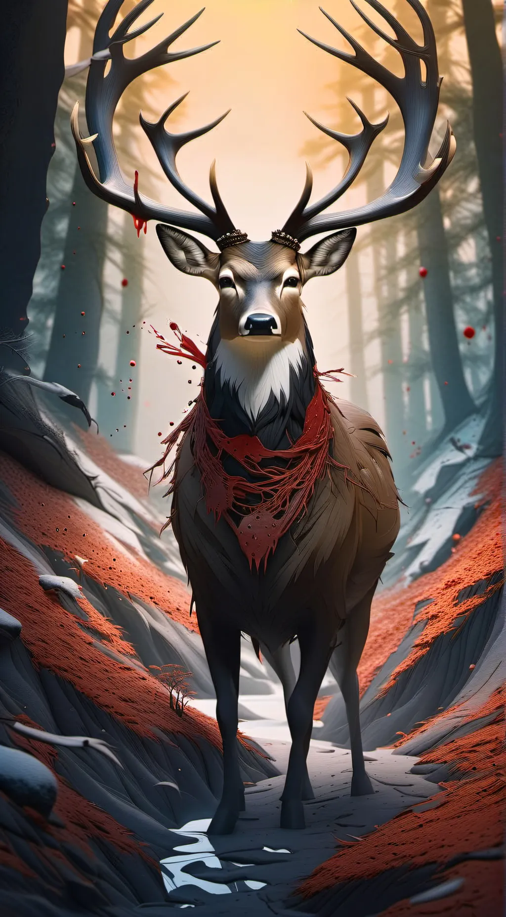 ai character: super deer background