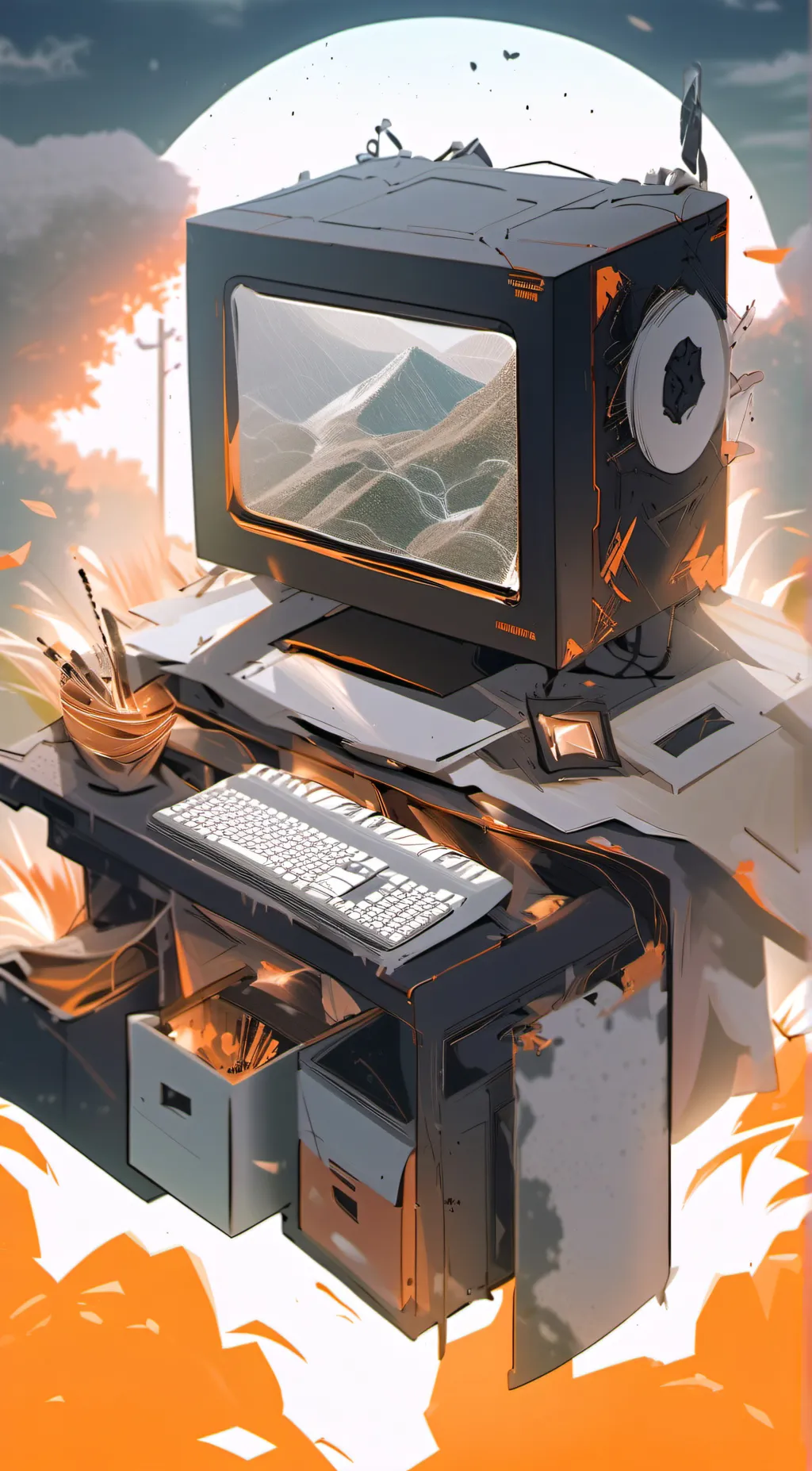 ai character: computer background