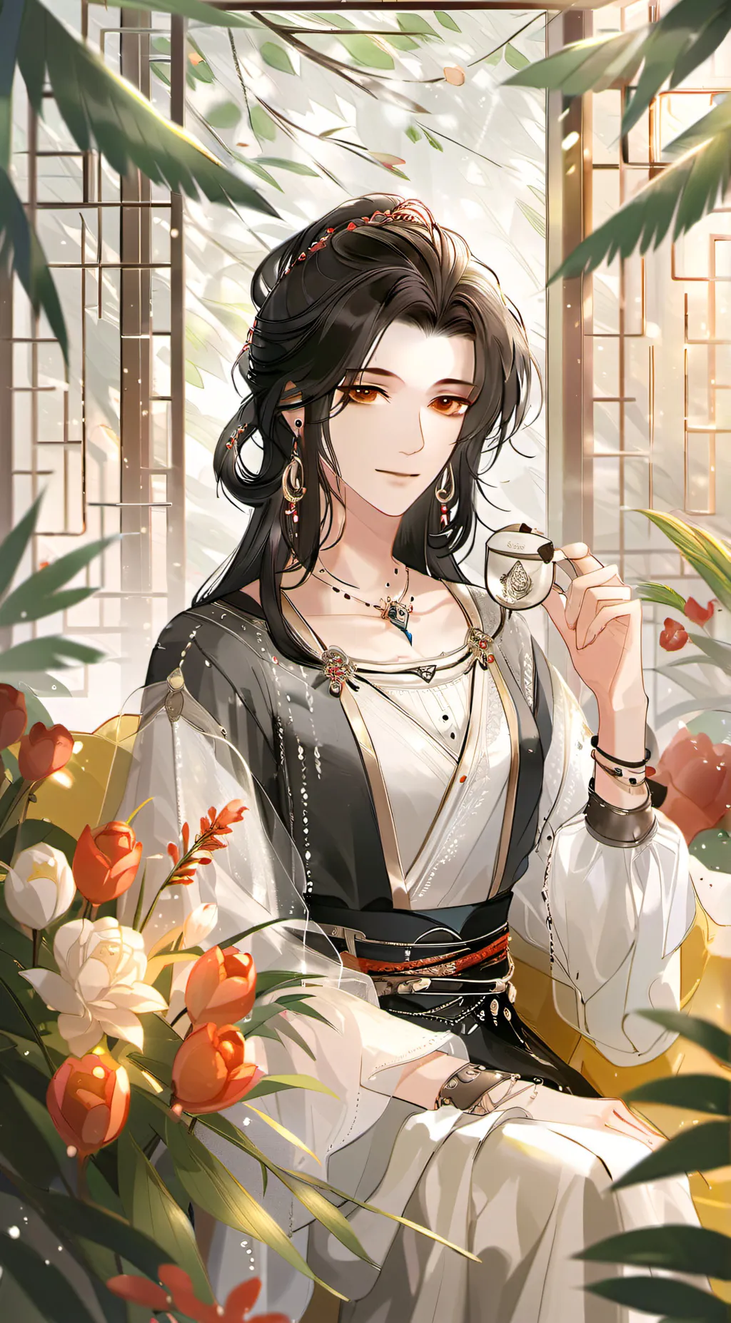 ai character: Rain background