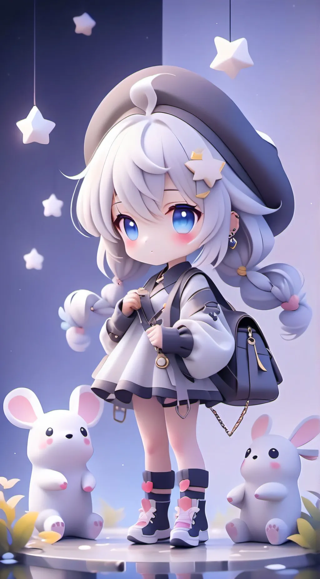 ai character: Moon background