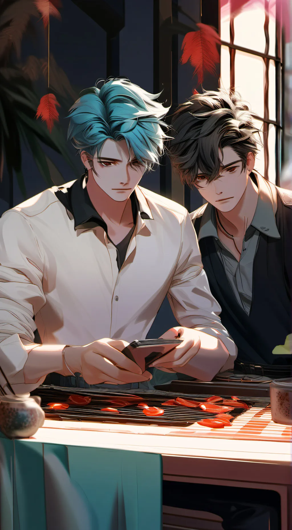 ai character: Victor and Leo background