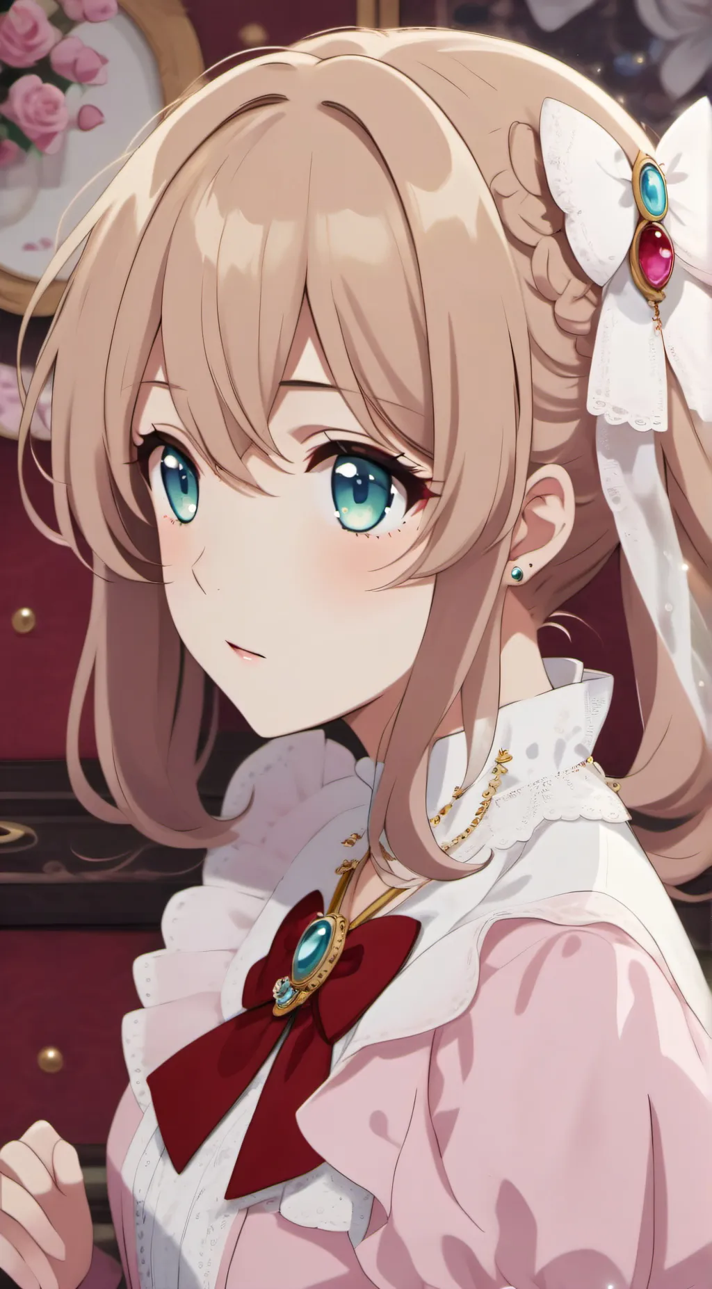 ai character: maid katsuki  background