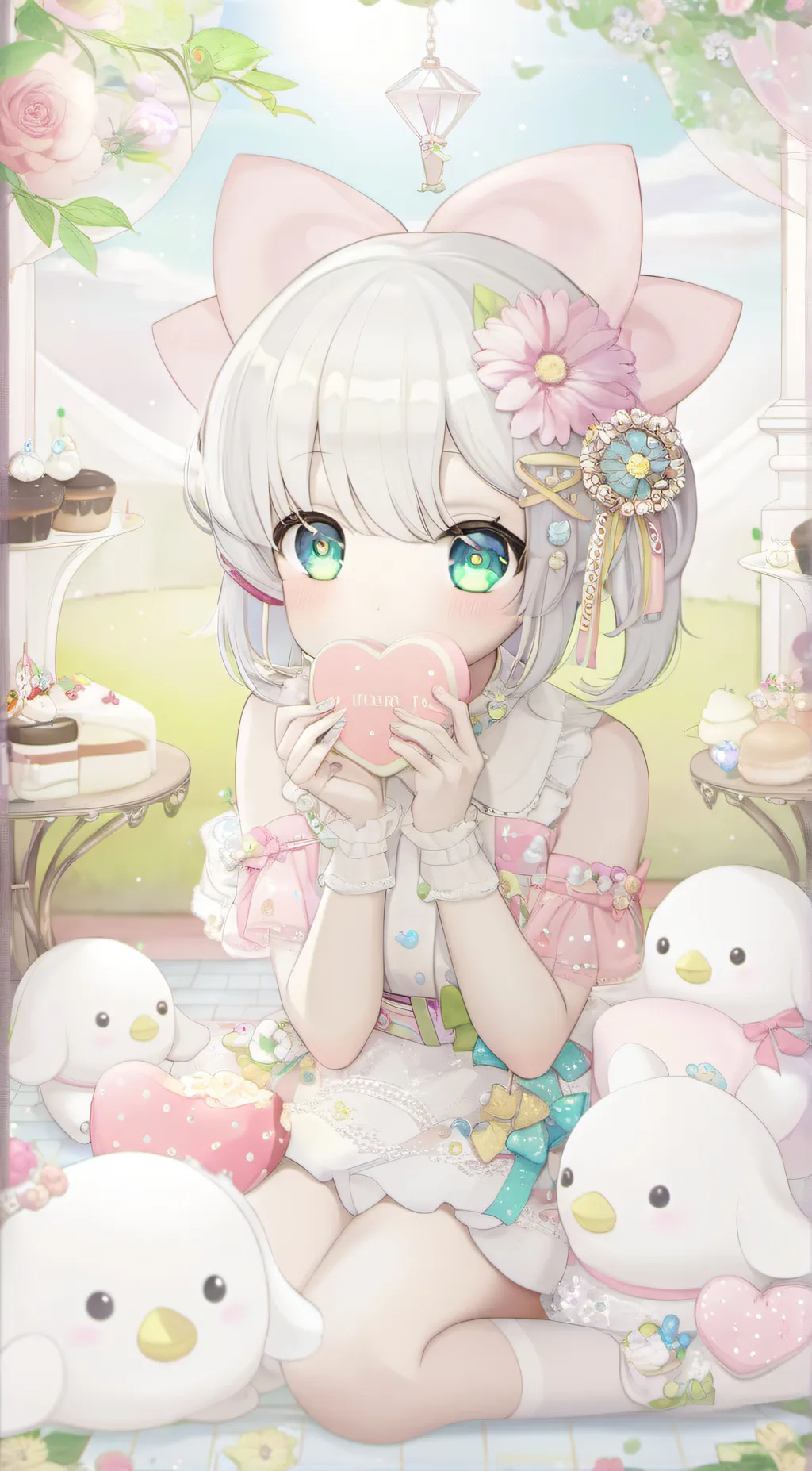 ai character: rose background