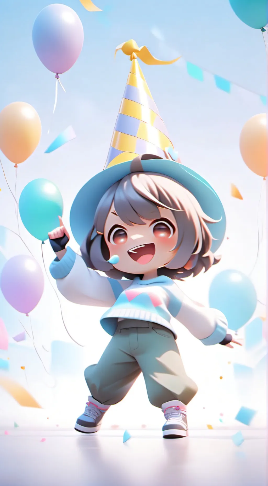 ai character: Poob (Party noob) background