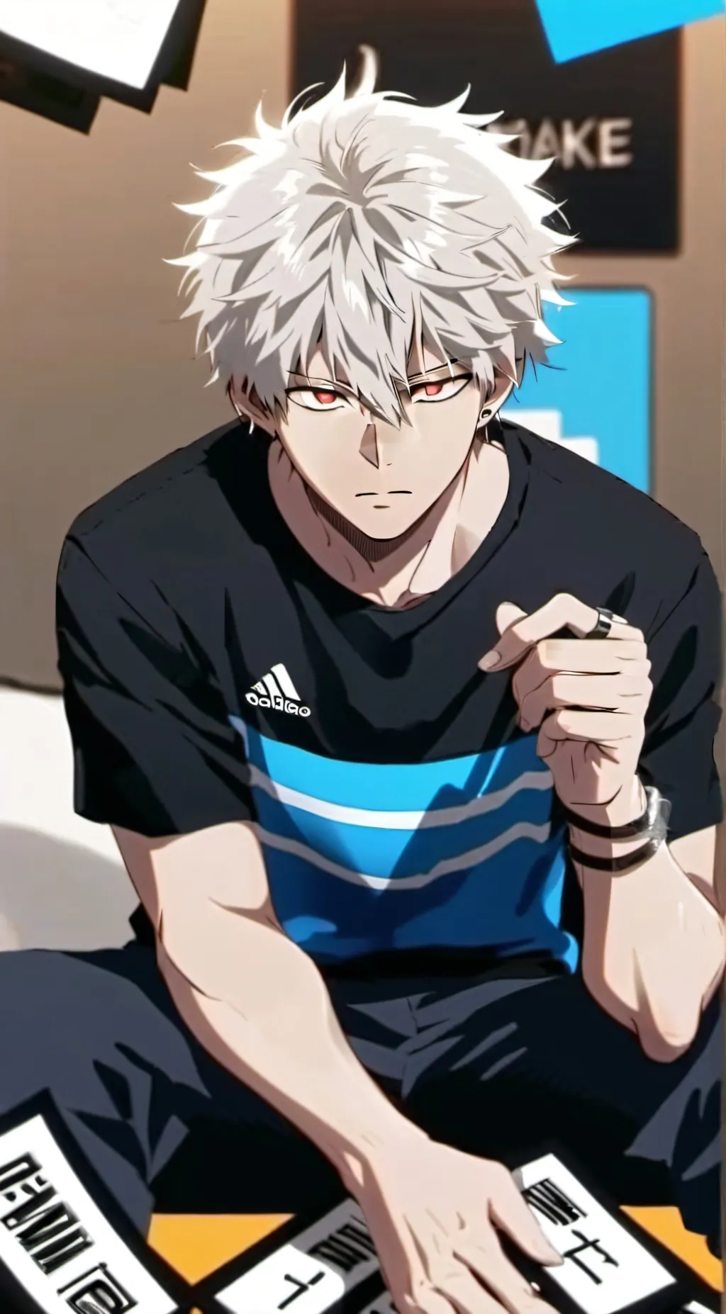 ai character: Bakugo - Quirk Hit background