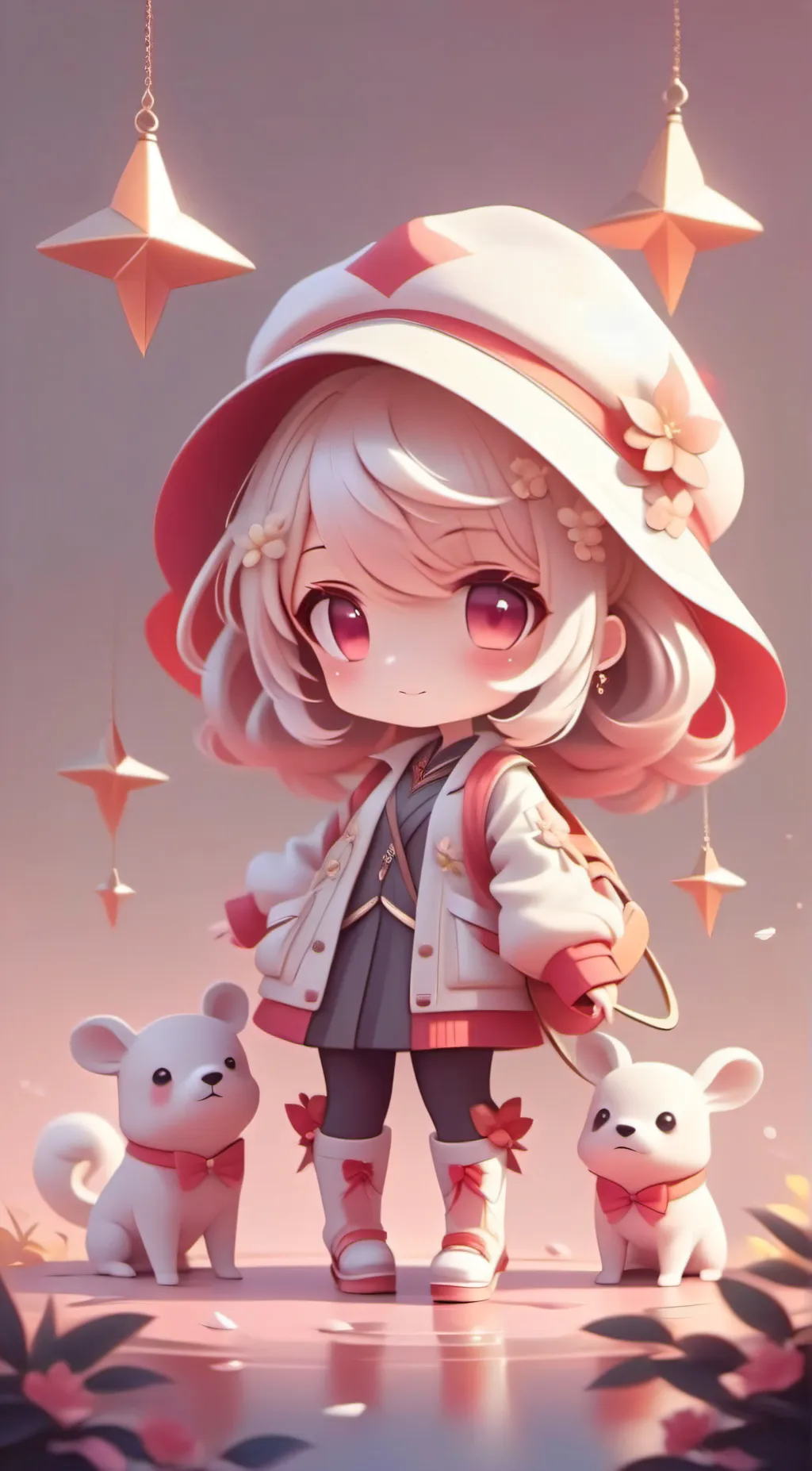 ai character: girl background