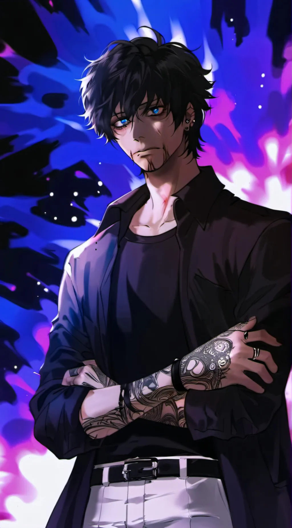 ai character: 💙🔥Dabi🔥💙 background