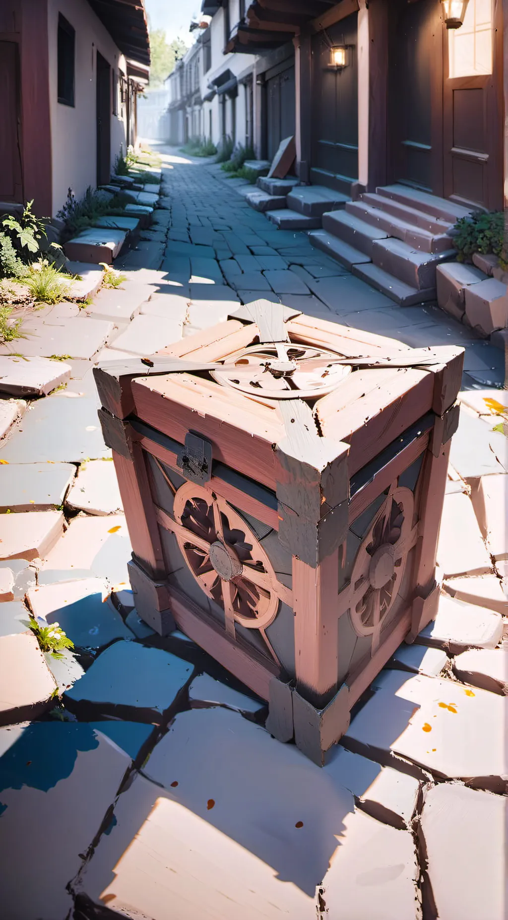 ai character: Box (try to open) background