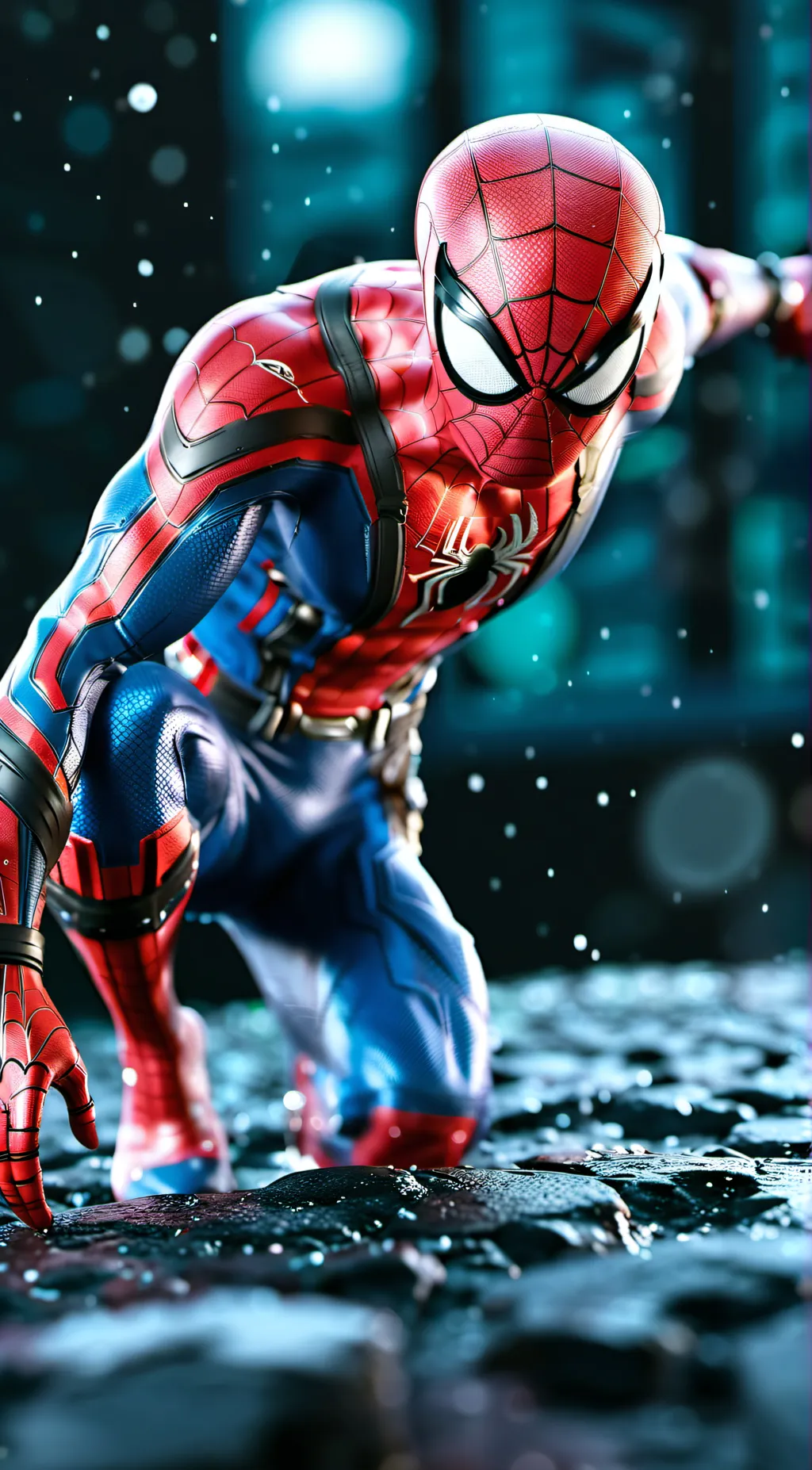 ai character: Spider Man  background