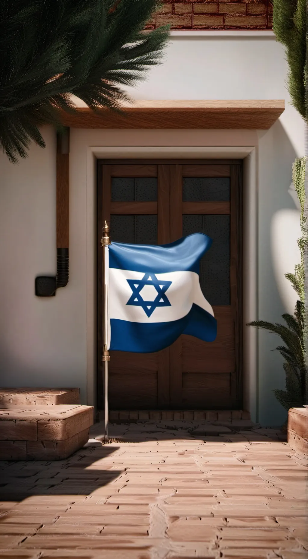 ai character: countryball israel background