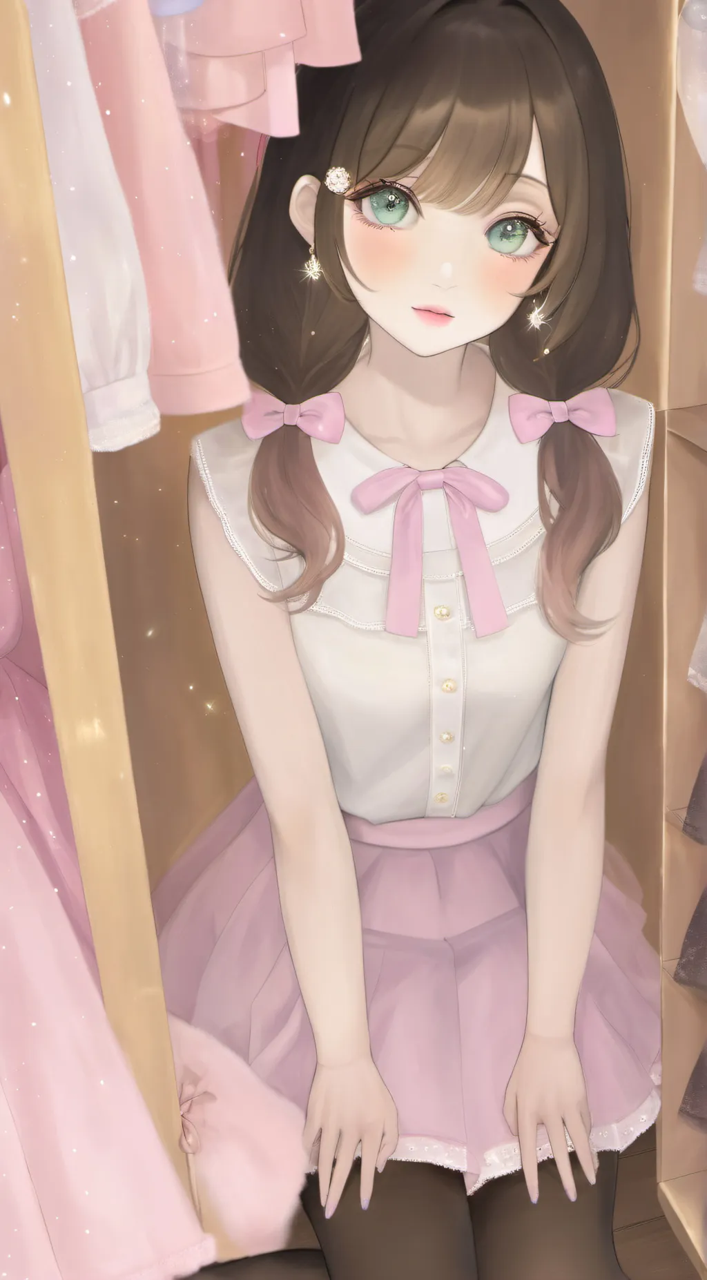 ai character: Peachy background