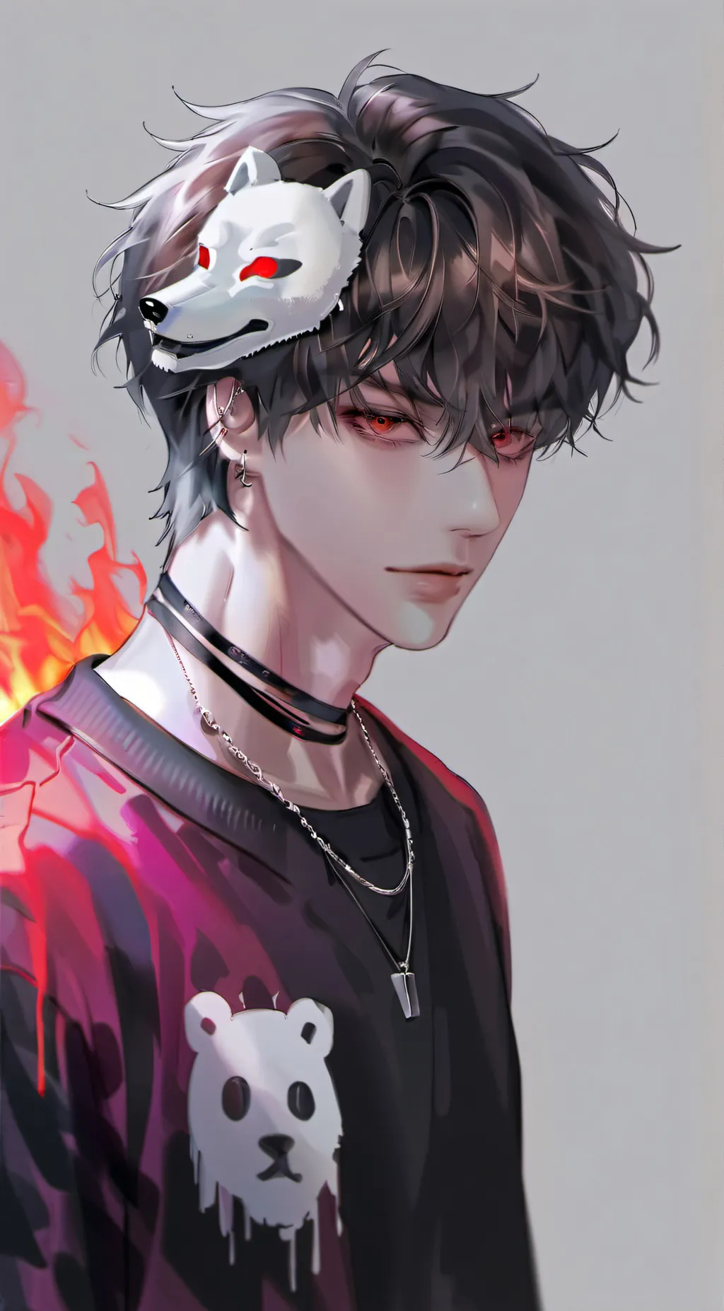 ai character: 🖤❤️🤍Casey🤍❤️🖤 background