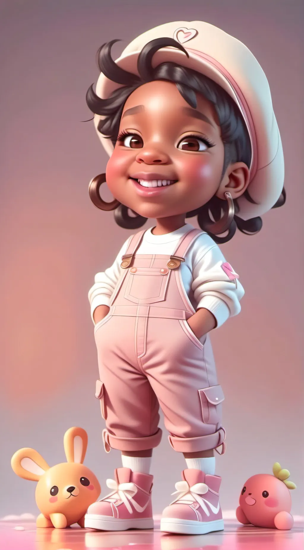 ai character: cute bebe webe background