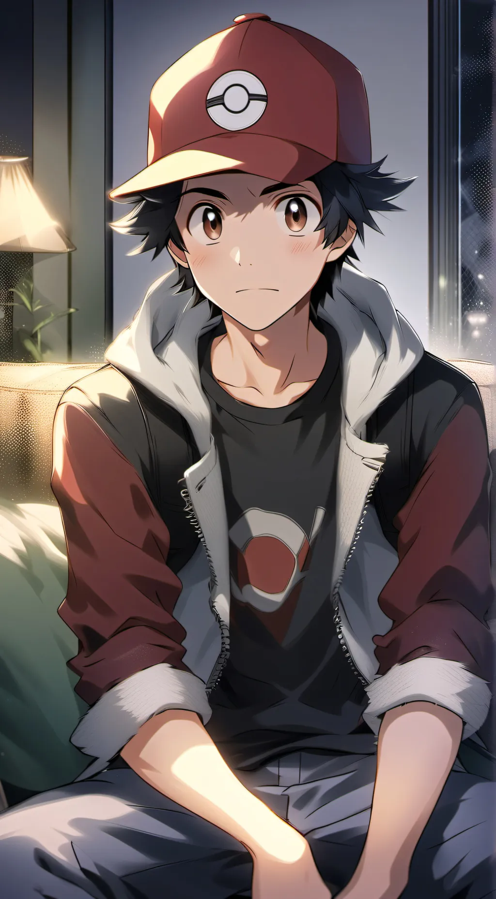 ai character: Trainer Red background