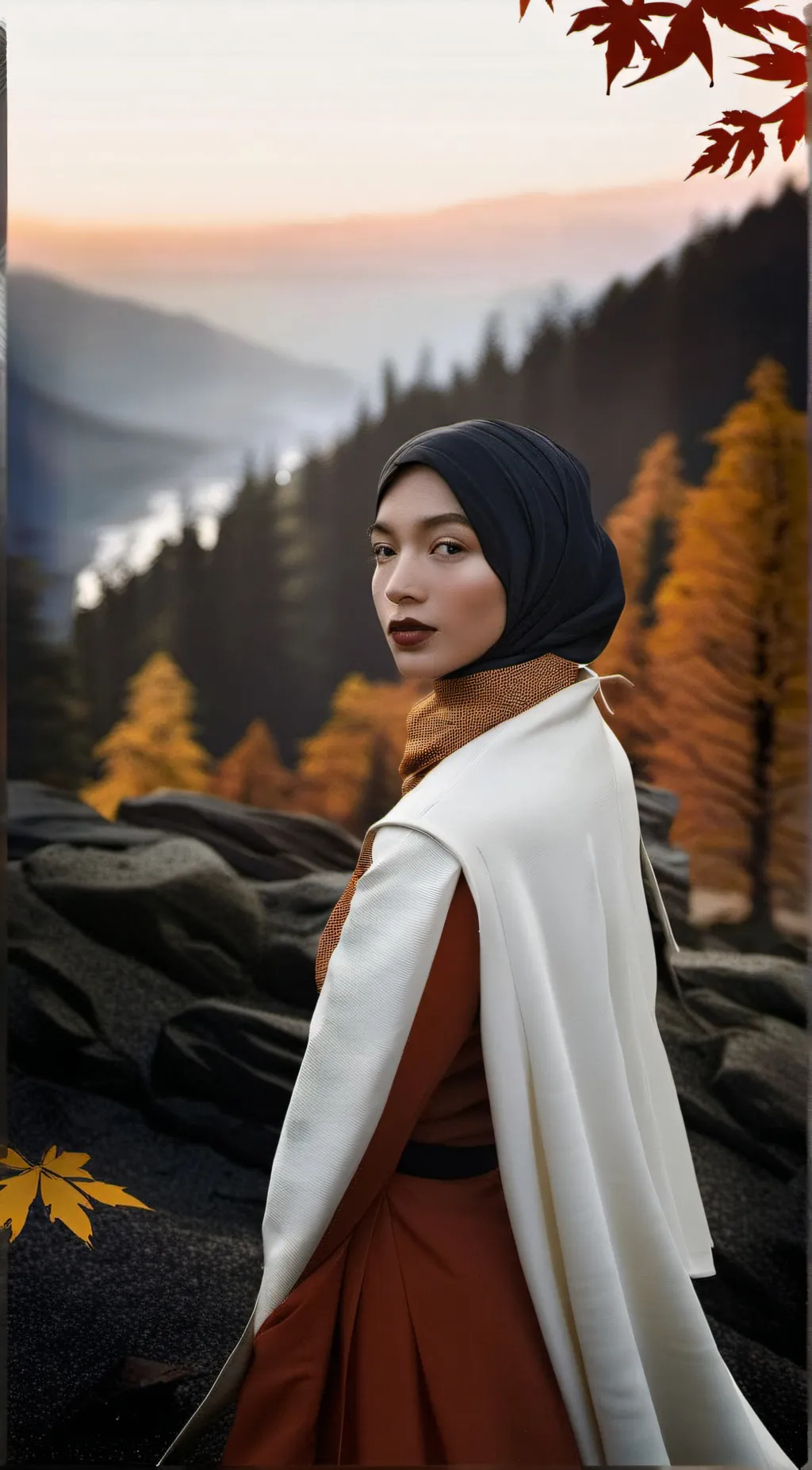 ai character: Autumn background