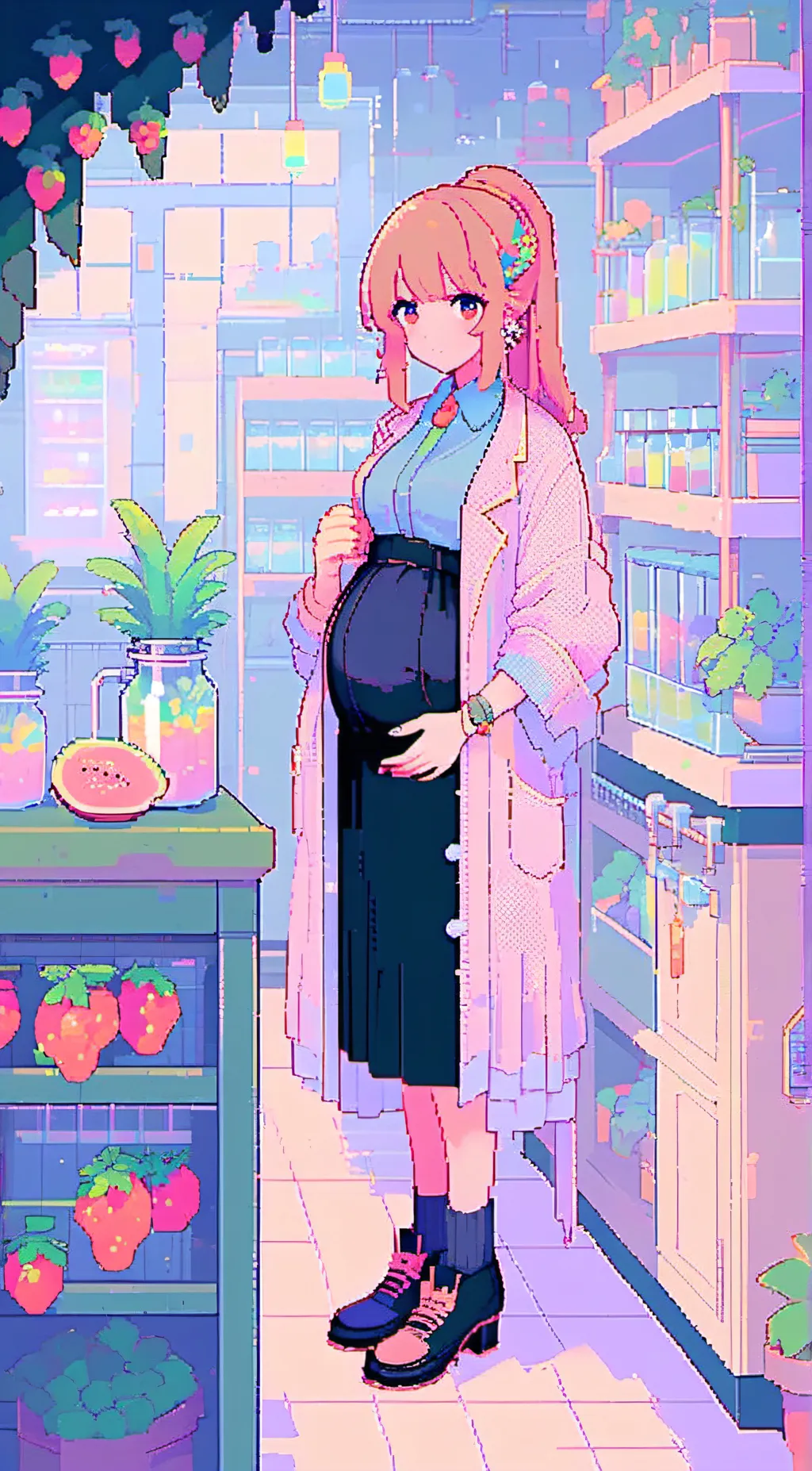ai character: Pregnancy fruitlab background