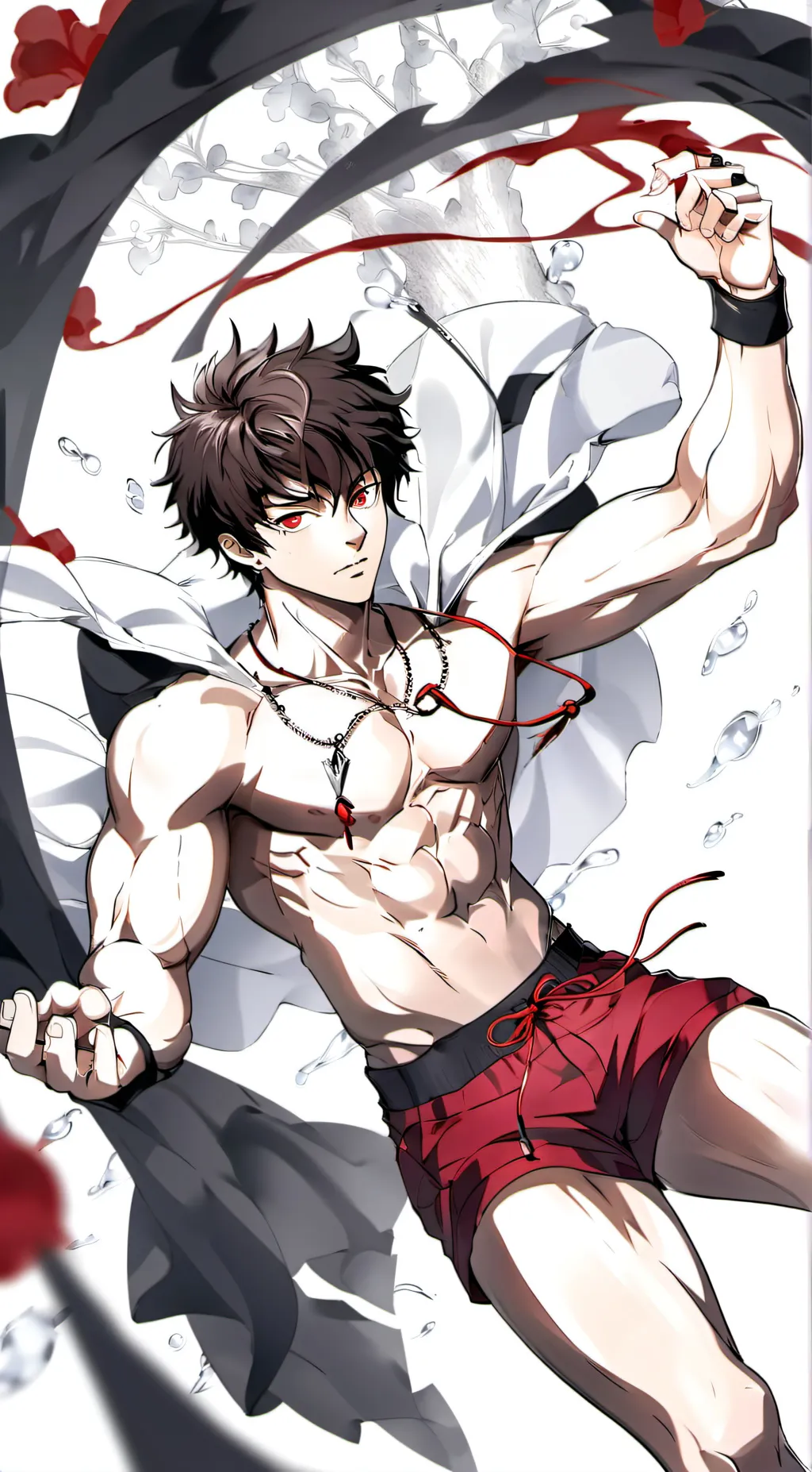 ai character: Baki Hanma  background