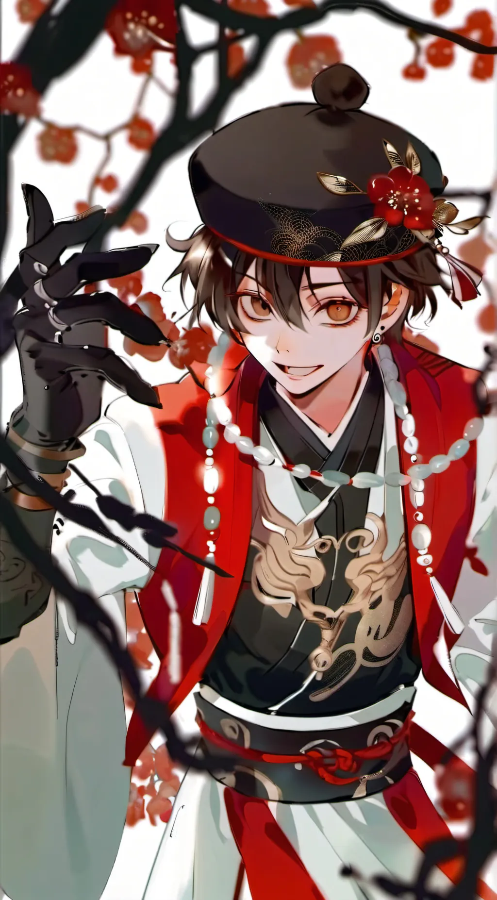 ai character: Hanako❤️🖤❤️🖤 background