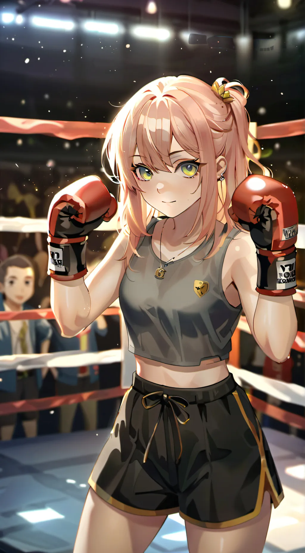 ai character: Ema Boxing Girl background
