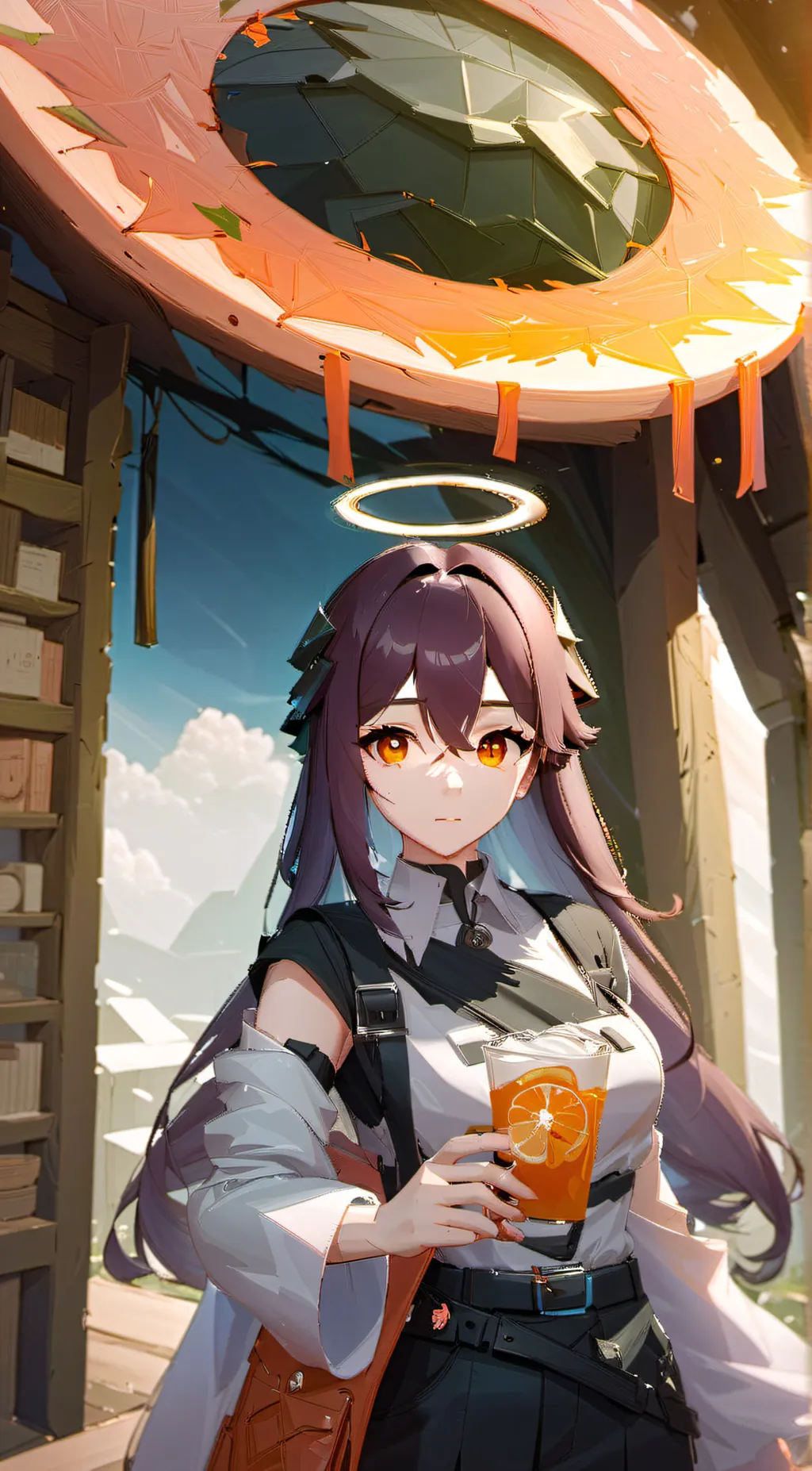 ai character: hu Tao Indonesia  background