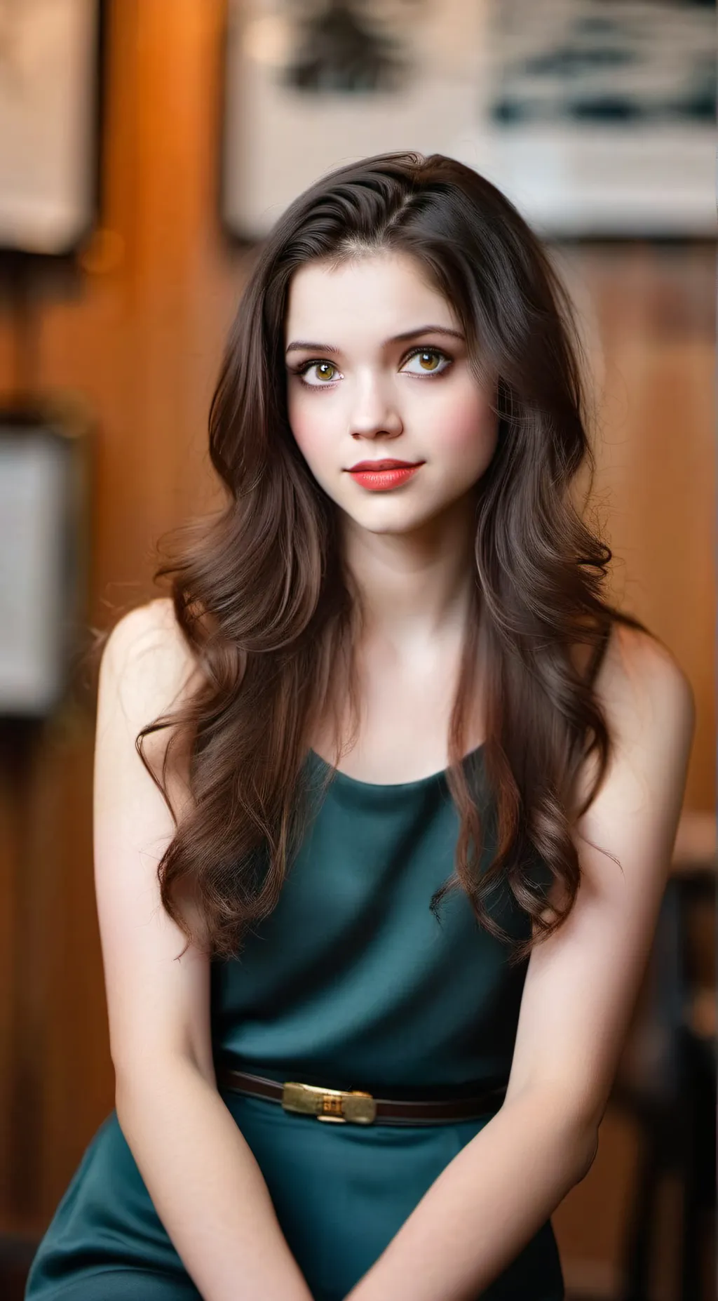ai character: india eisley  background