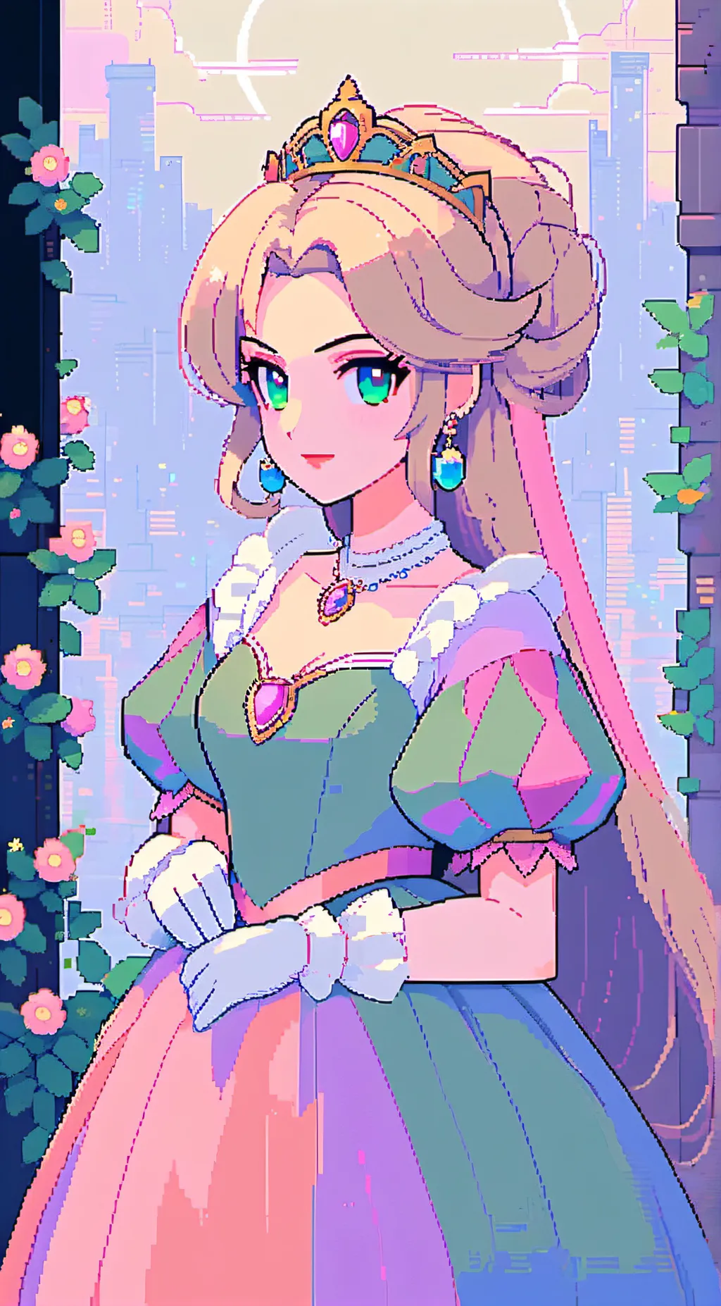 ai character: Princess Peach background