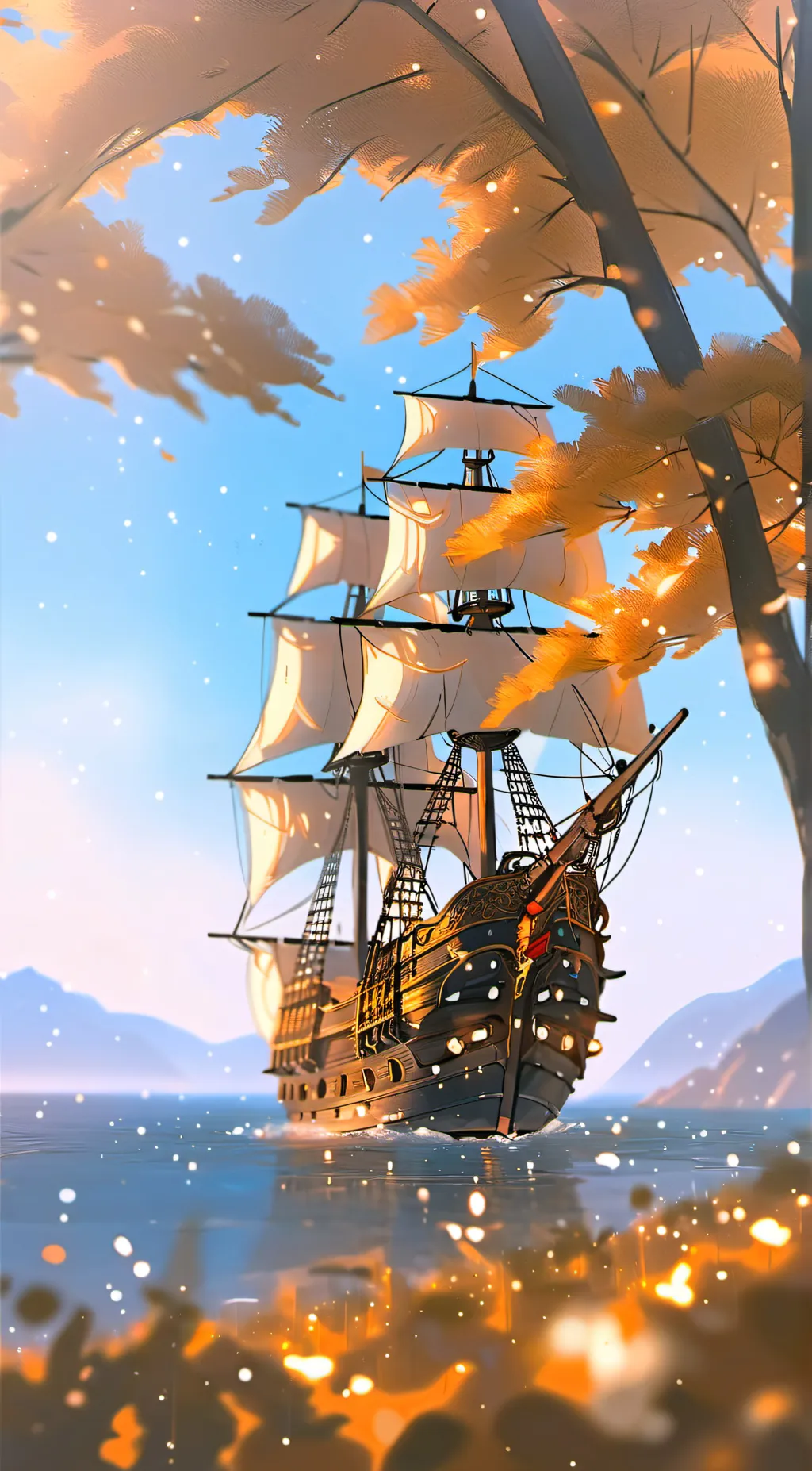ai character: straw hats background